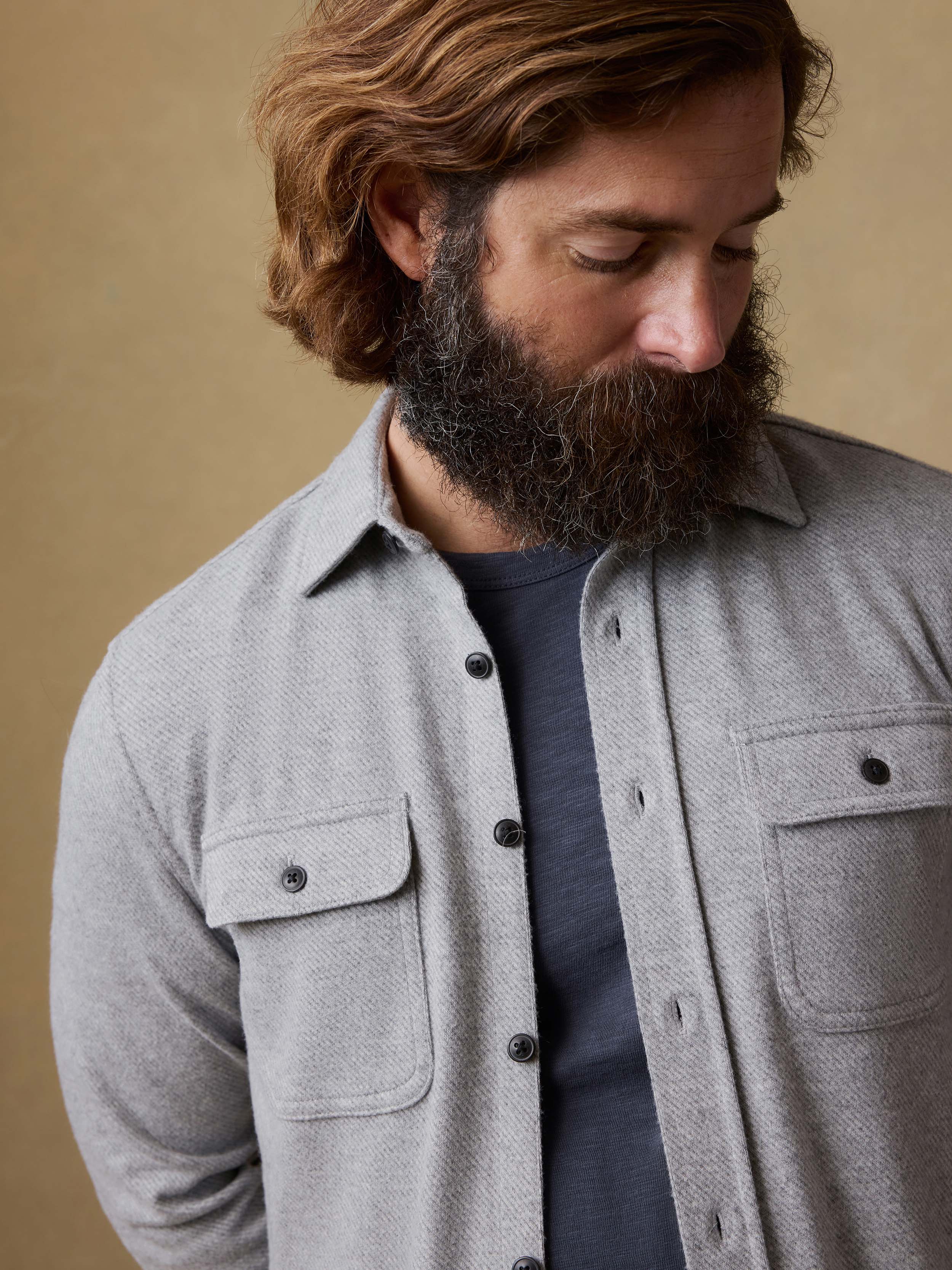 Legend™ Sweater Shirt - Fossil Grey Twill | Faherty Brand