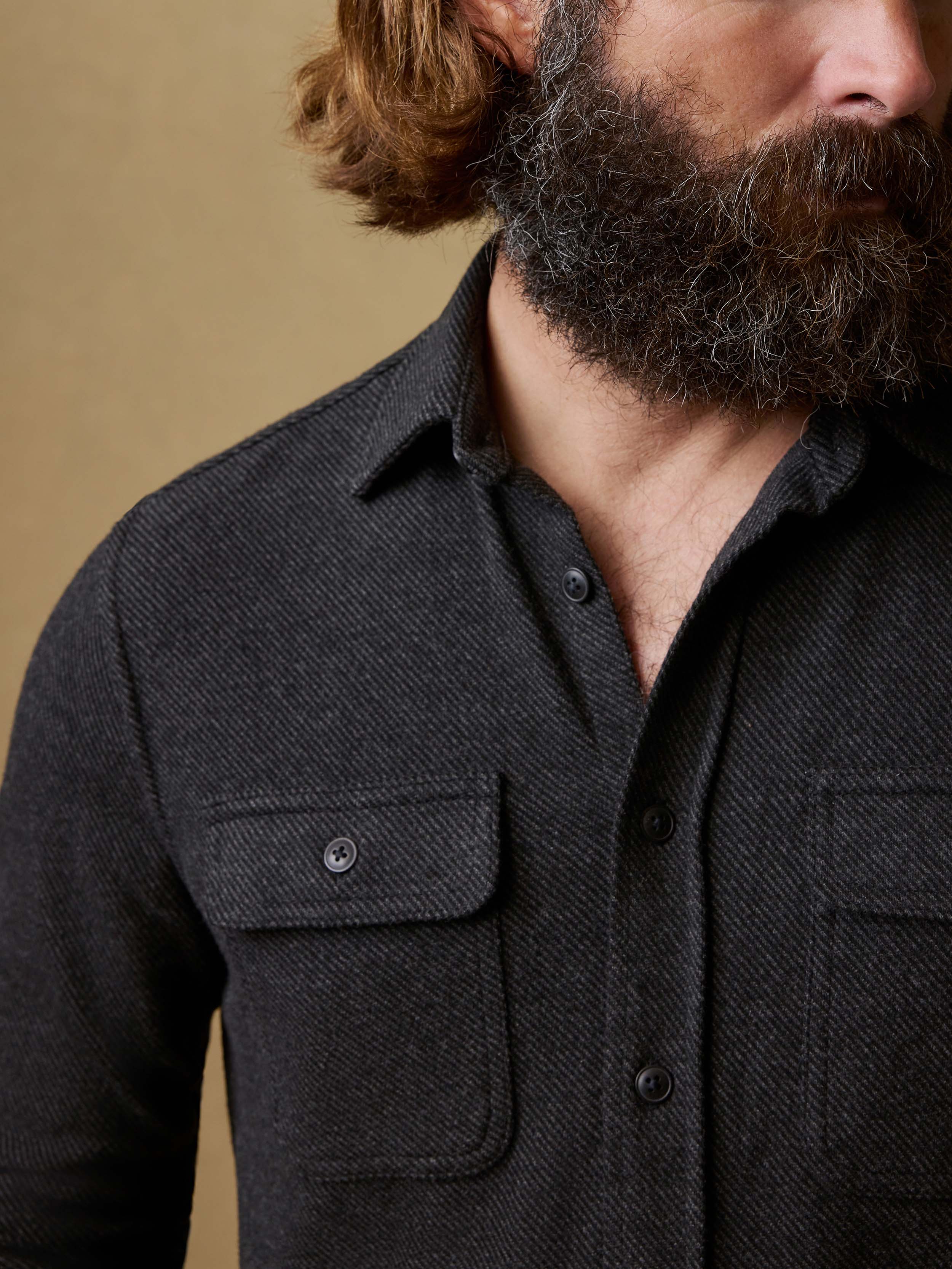 Legend™ Sweater Shirt - Heathered Black Twill | Faherty Brand