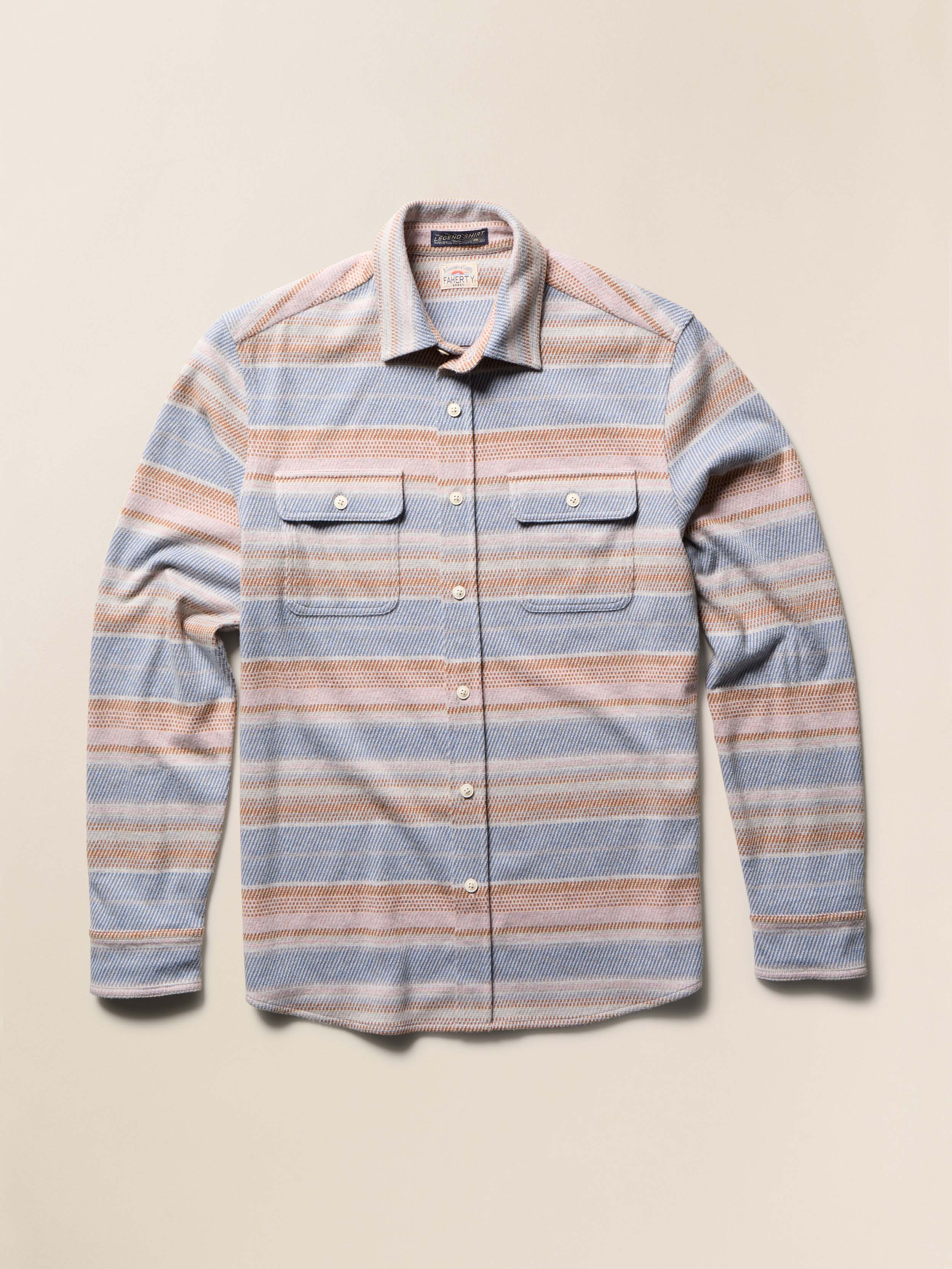 Legend™ Sweater Shirt - Isle Breeze Stripe | Faherty Brand