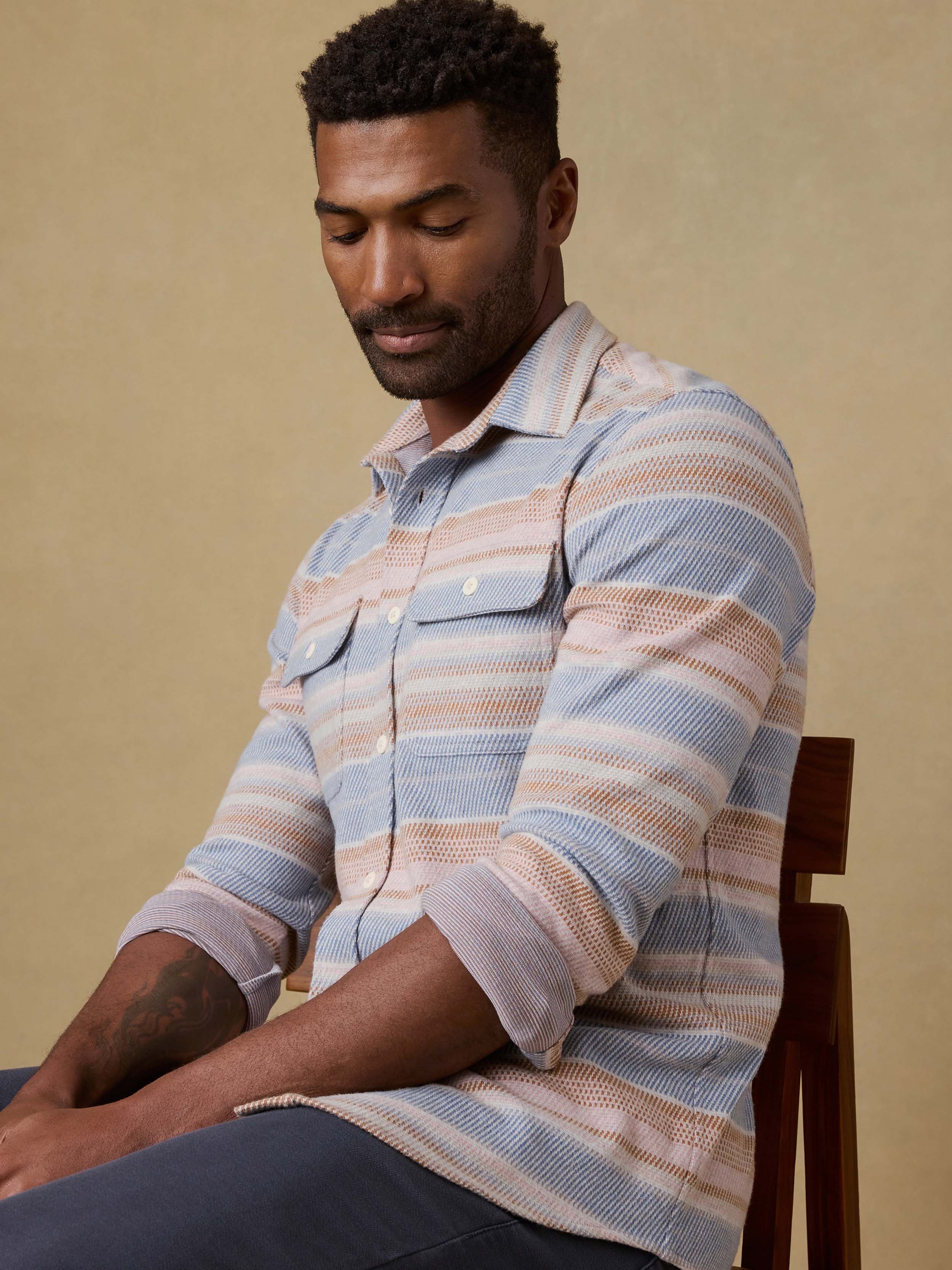 Legend™ Sweater Shirt - Isle Breeze Stripe | Faherty Brand