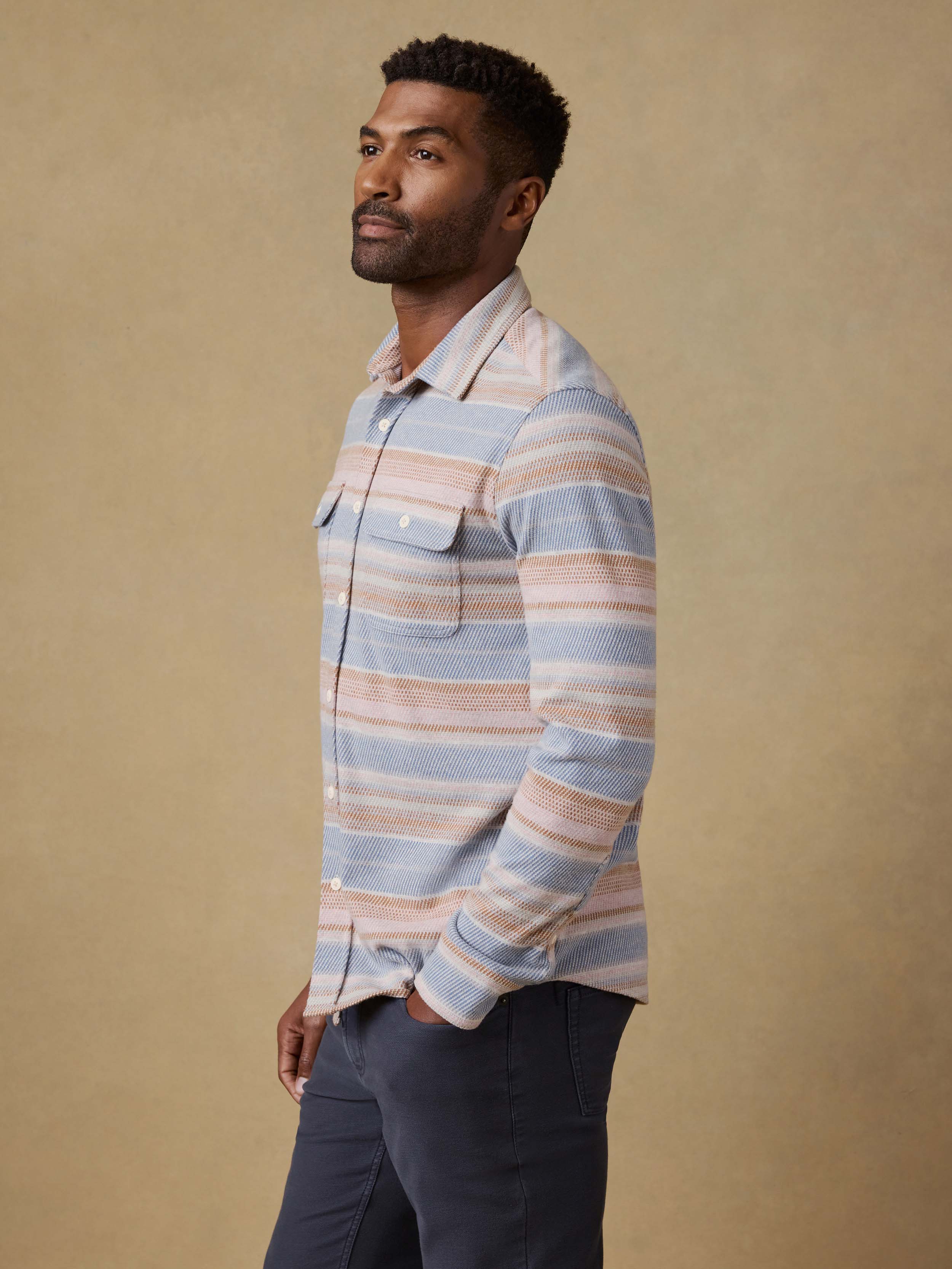 Legend™ Sweater Shirt - Isle Breeze Stripe | Faherty Brand