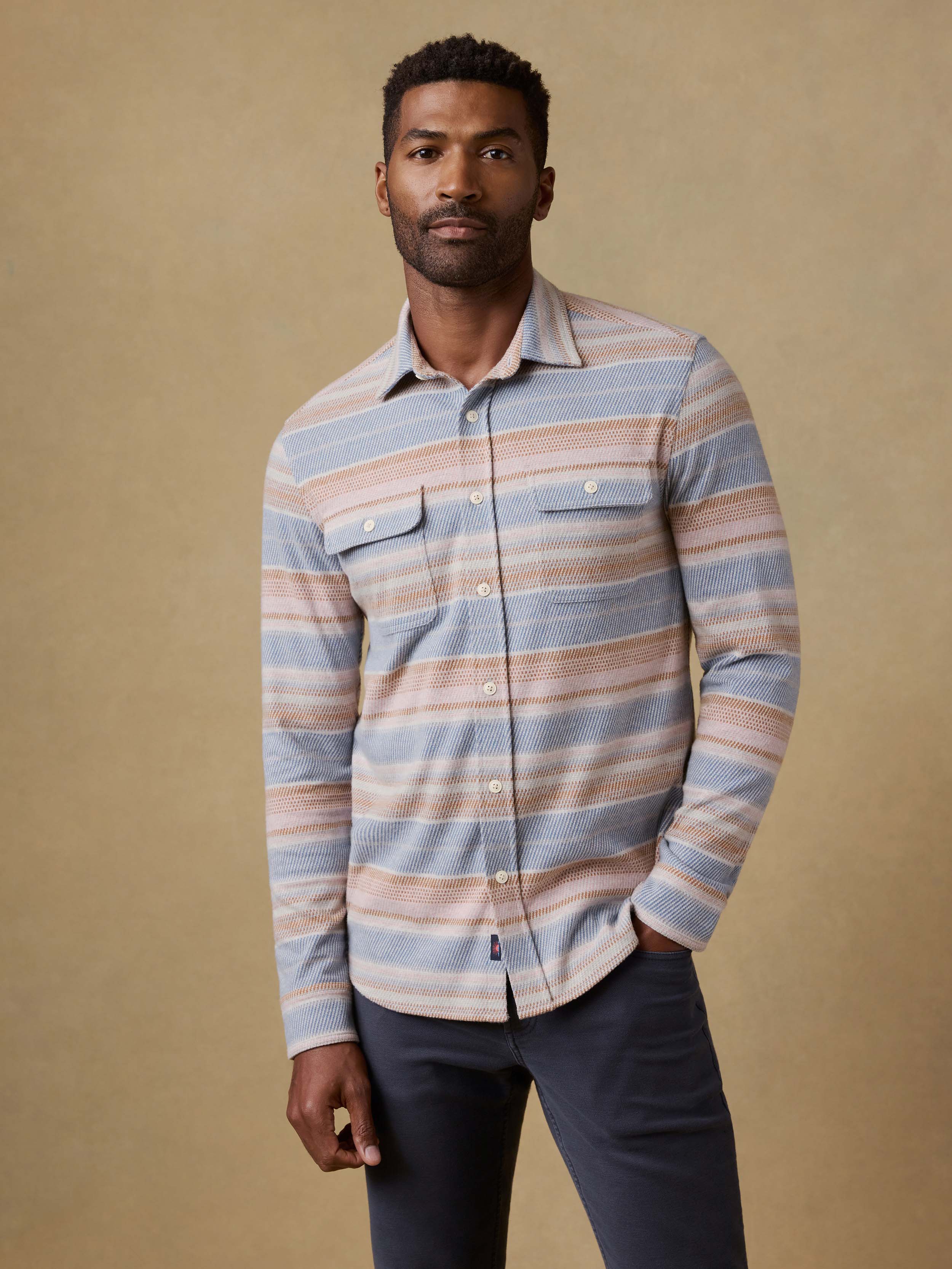 Legend™ Sweater Shirt - Isle Breeze Stripe | Faherty Brand