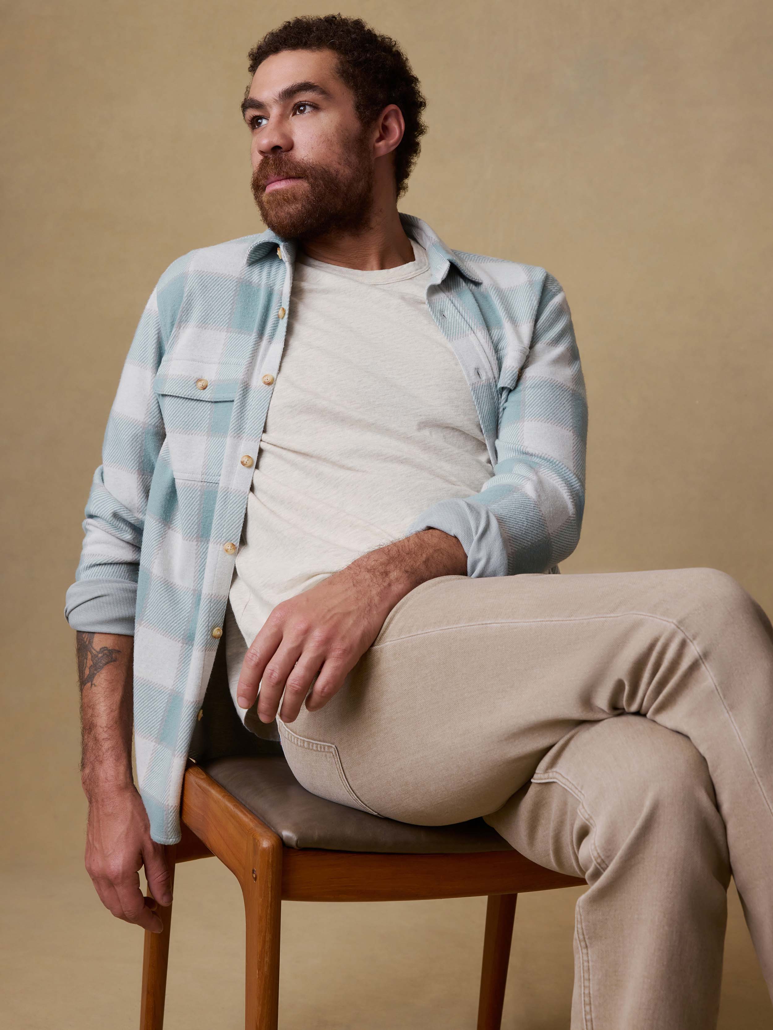 Legend™ Sweater Shirt - Island Sage Plaid | Faherty Brand