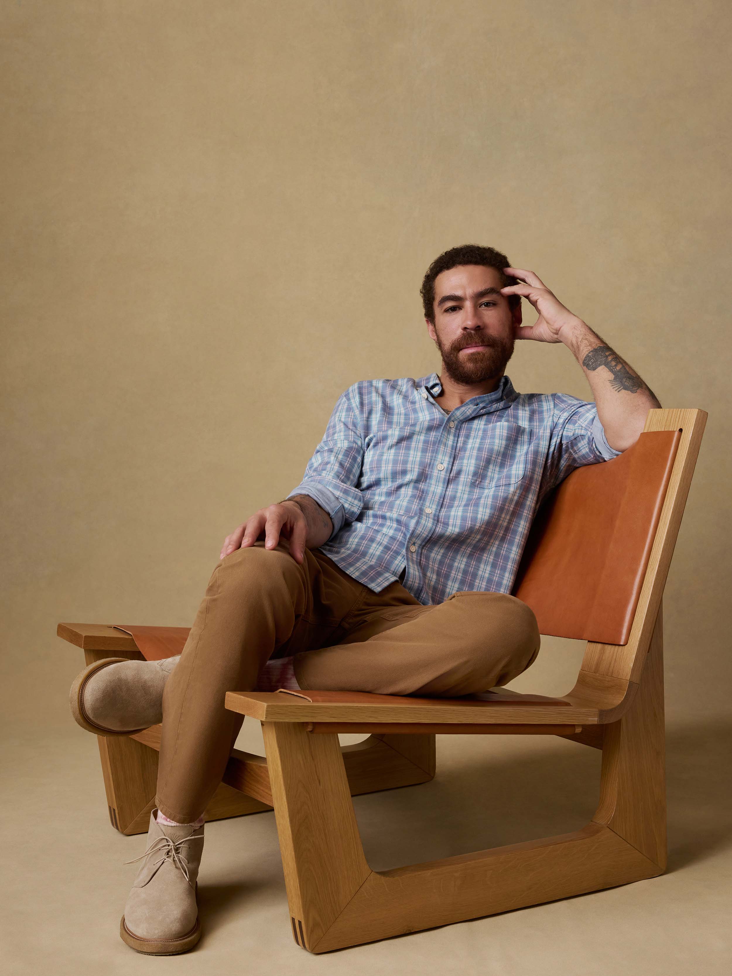 Coastline Knit Shirt - Summer Teal Plaid | Faherty Brand