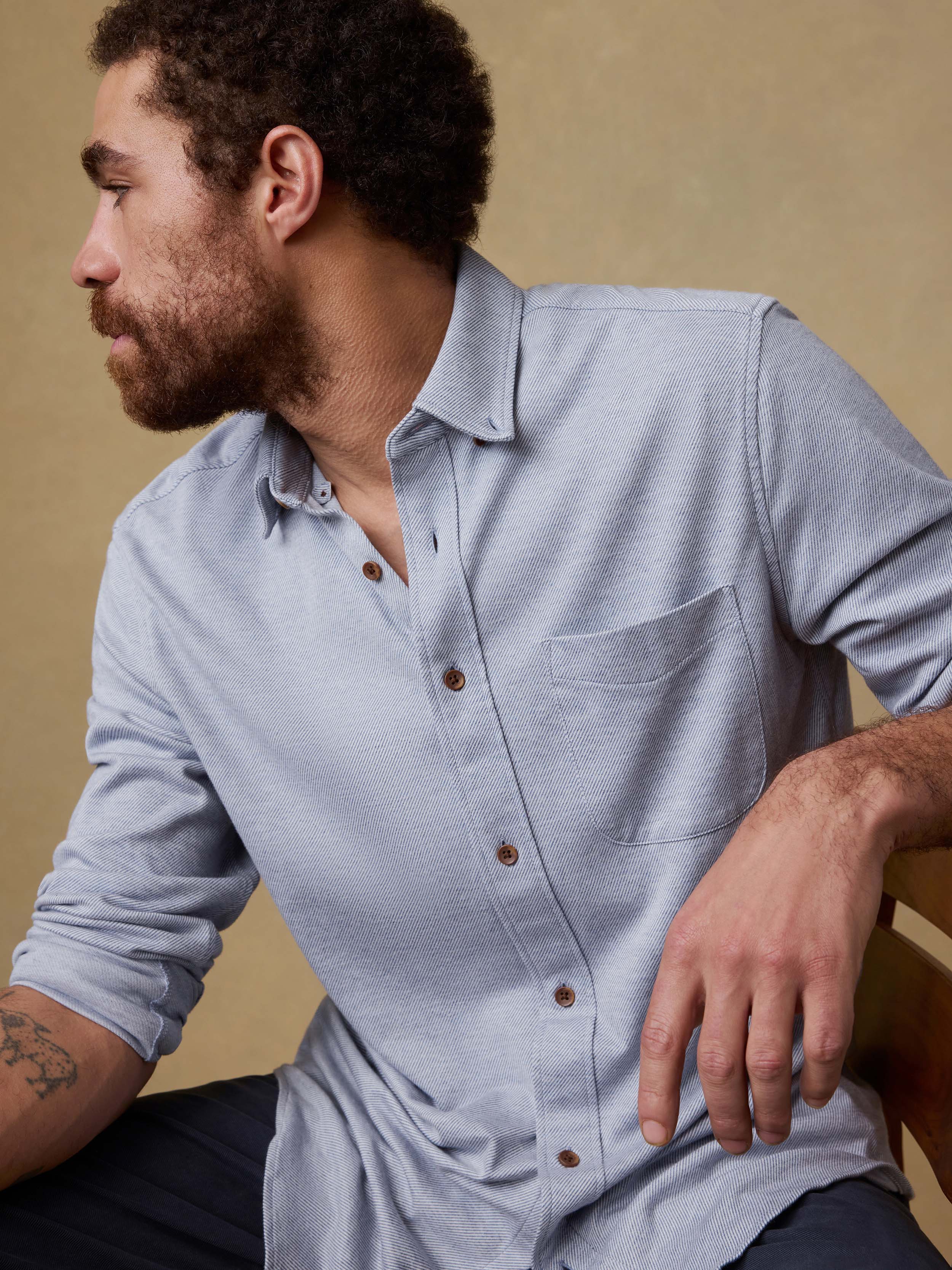 Coastline Knit Shirt - Oceanside Blue | Faherty Brand
