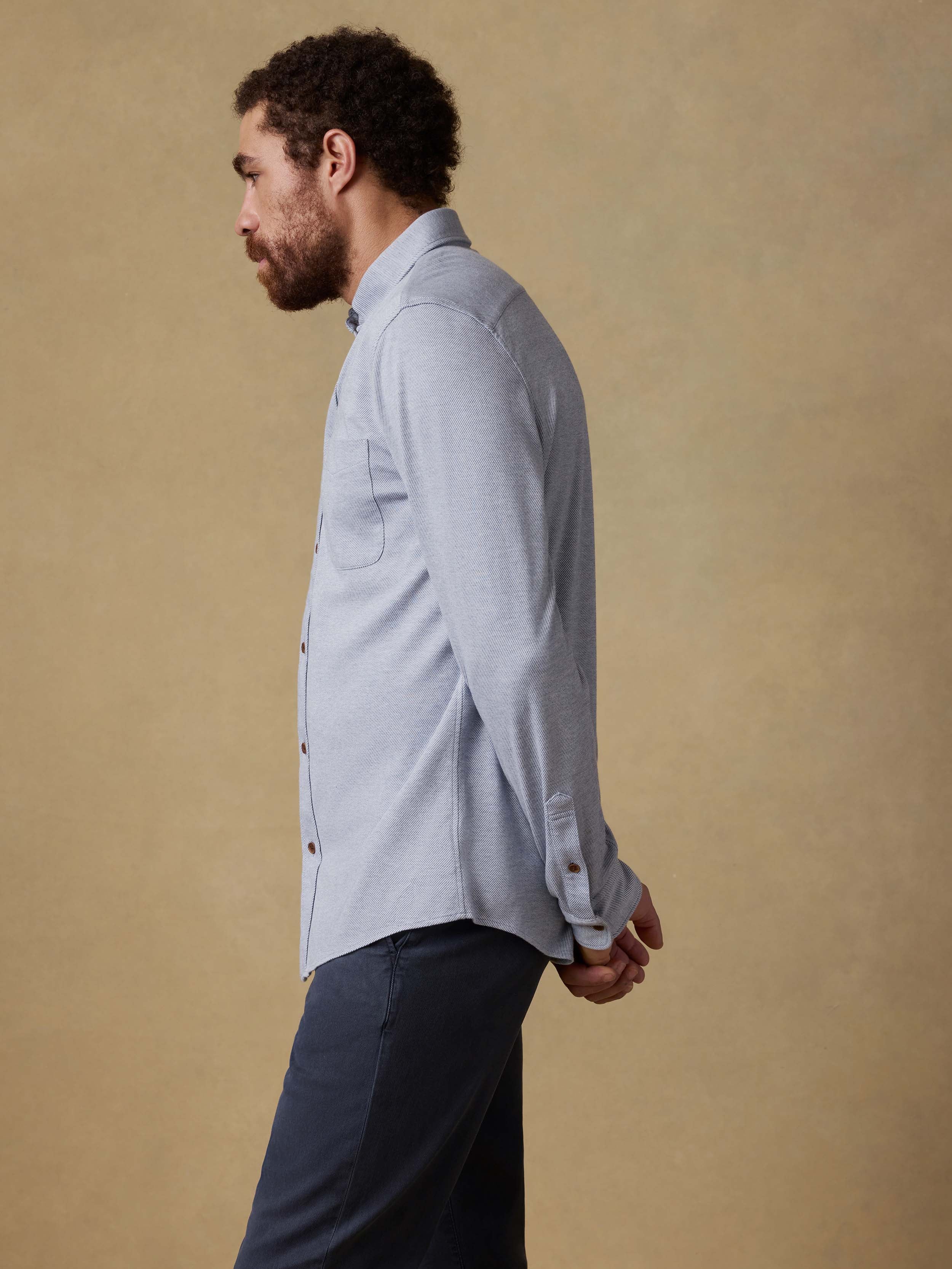 Coastline Knit Shirt - Oceanside Blue | Faherty Brand