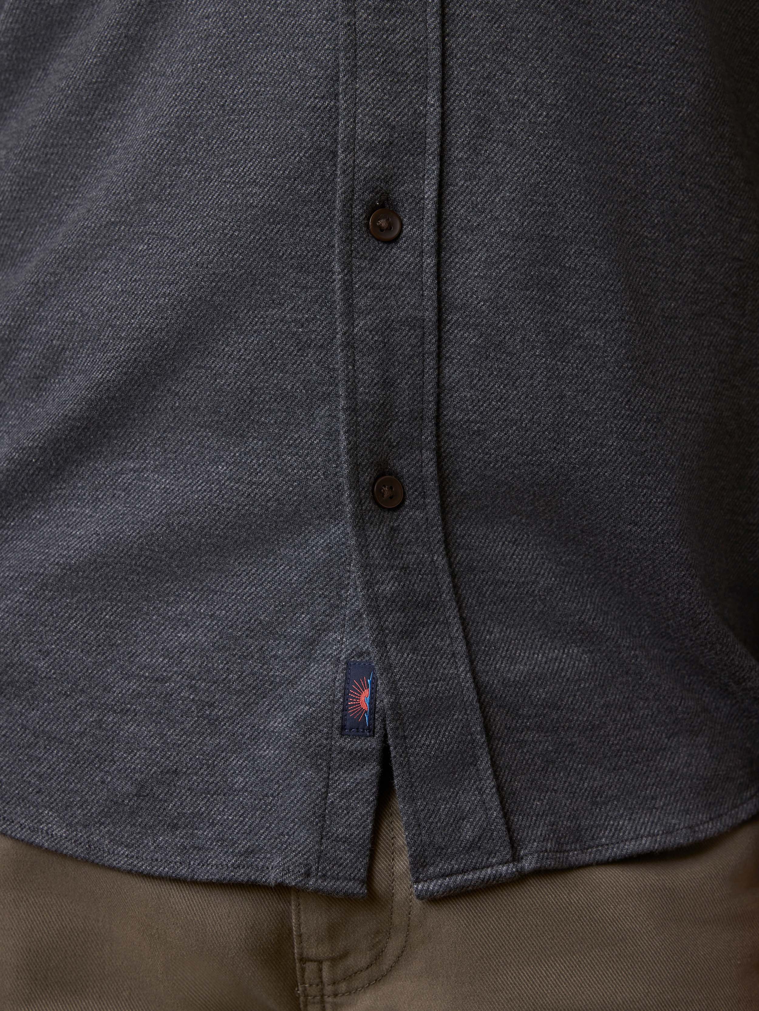 Coastline Knit Shirt - Charcoal Heather Twill | Faherty Brand