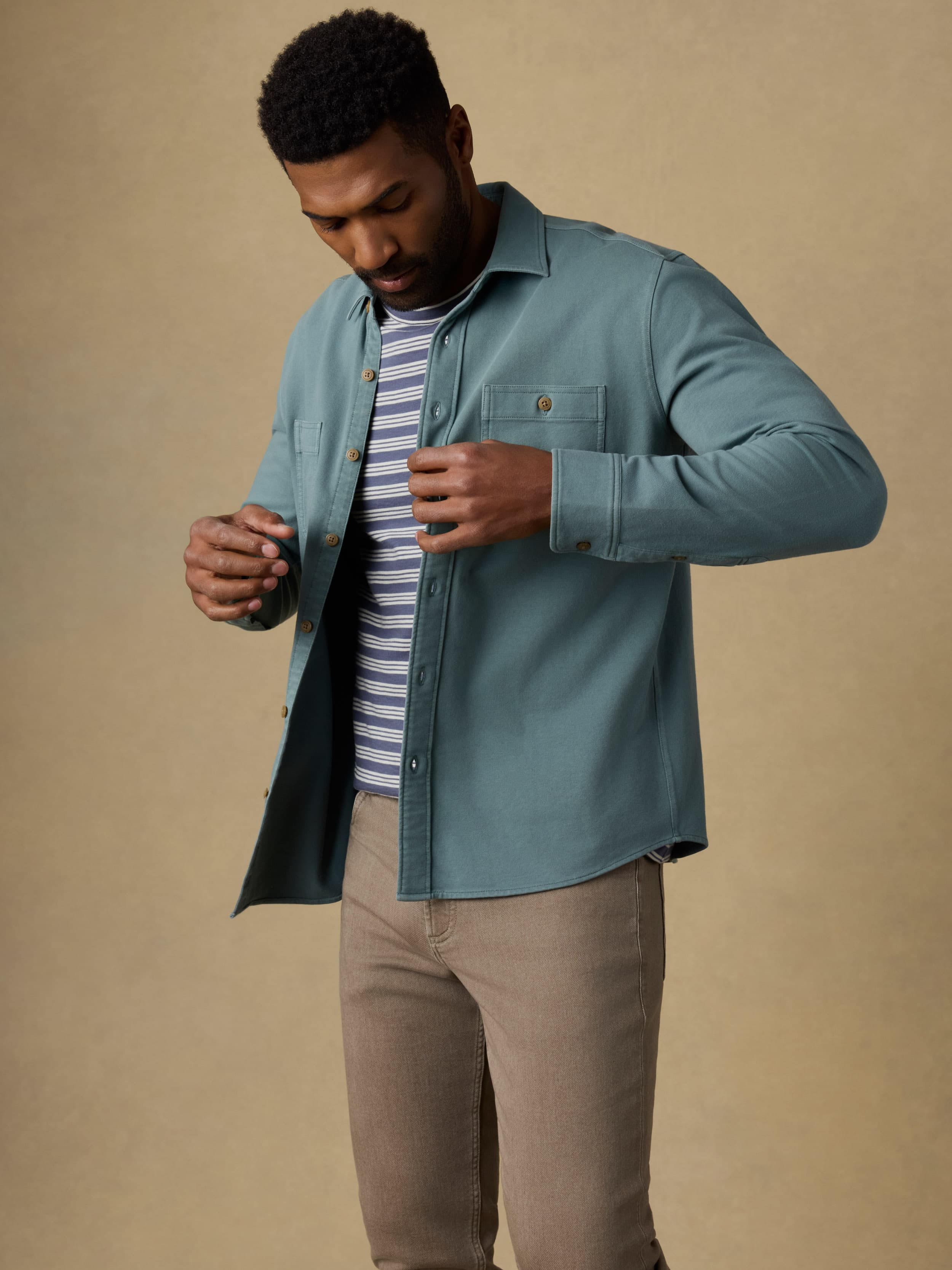 Field Knit Shirt - Aspen Green | Faherty Brand