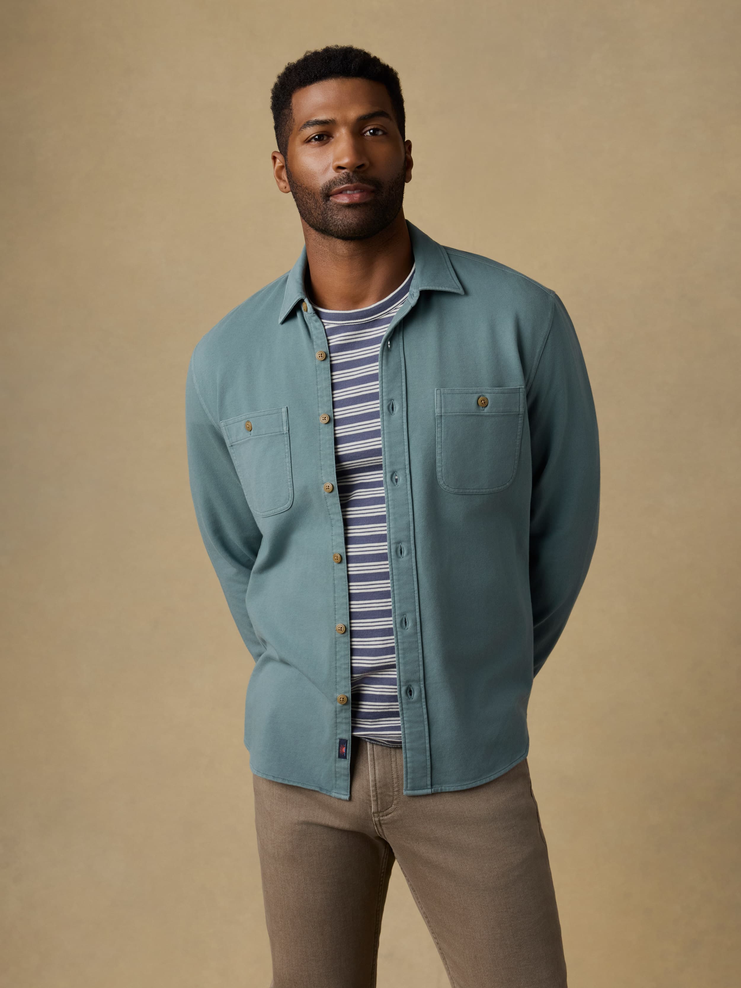 Field Knit Shirt - Aspen Green | Faherty Brand