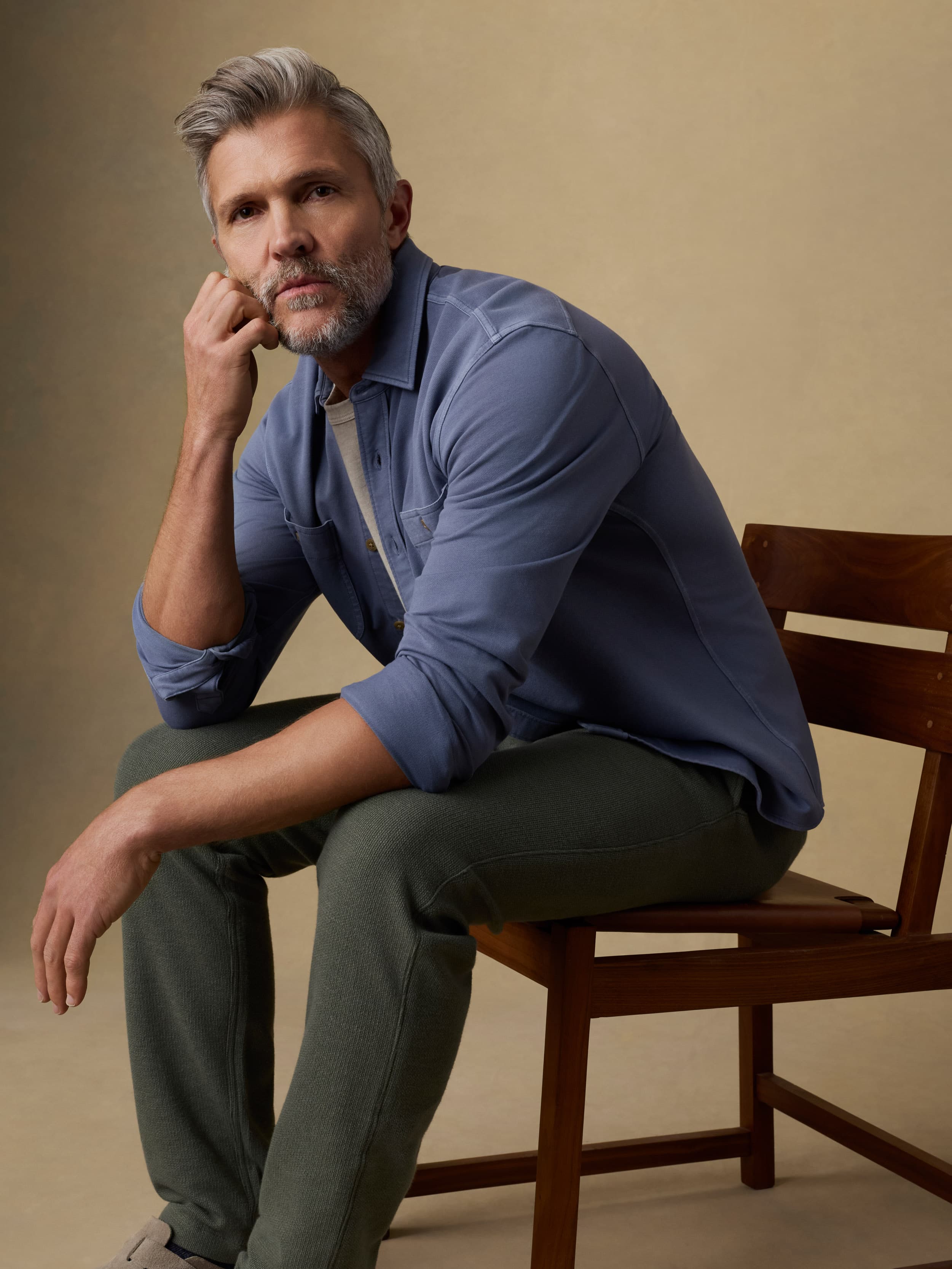 Field Knit Shirt - Flint | Faherty Brand