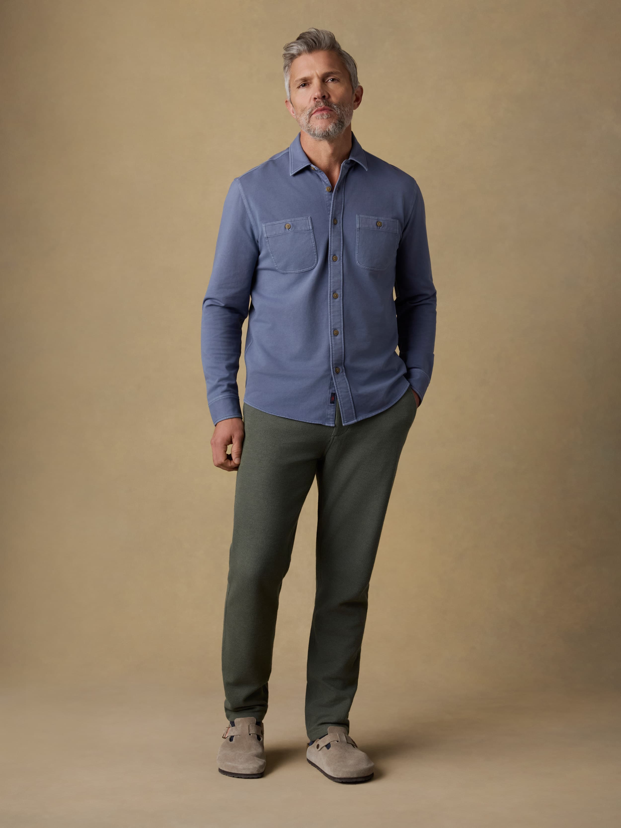 Field Knit Shirt - Flint | Faherty Brand