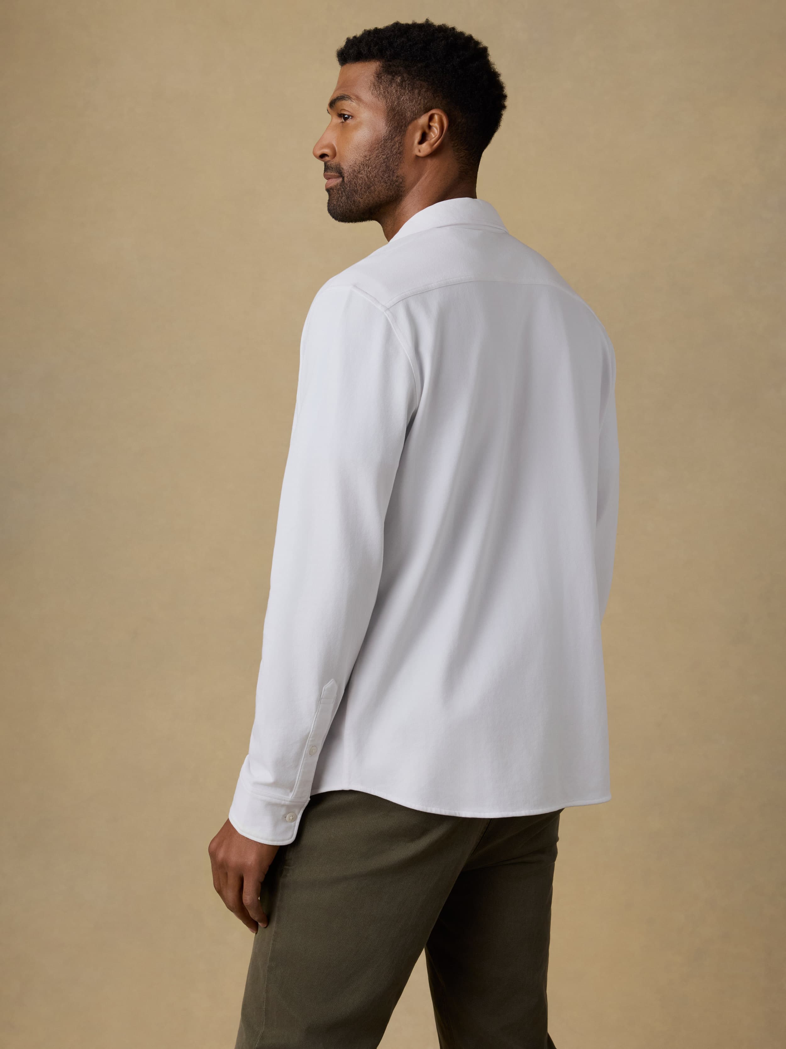 Field Knit Shirt - Pure White | Faherty Brand