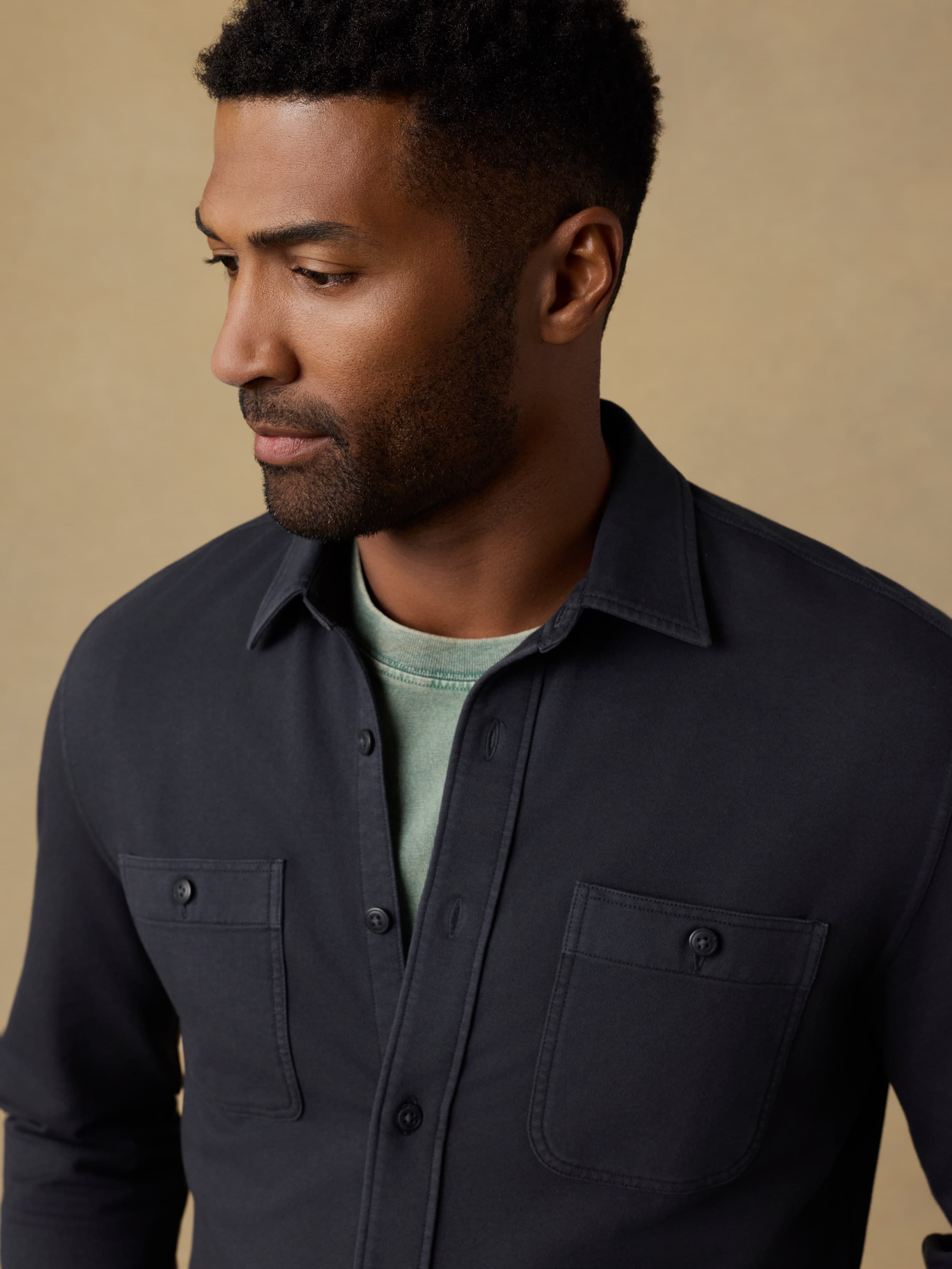 Field Knit Shirt - Washed Charcoal | Faherty Brand