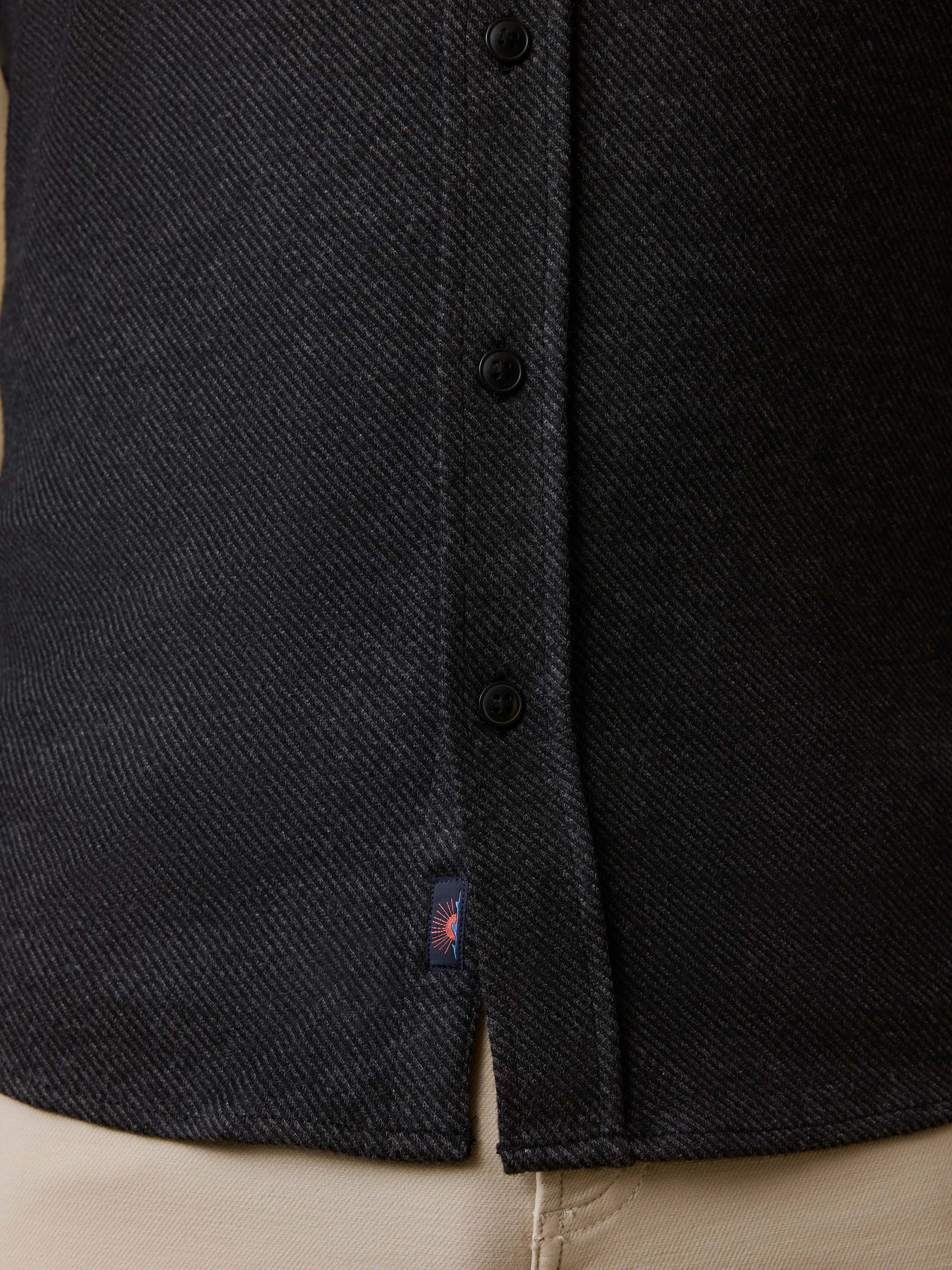 Legend™ Sweater Shirt (Single Pocket) - Heathered Black Twill | Faherty Brand