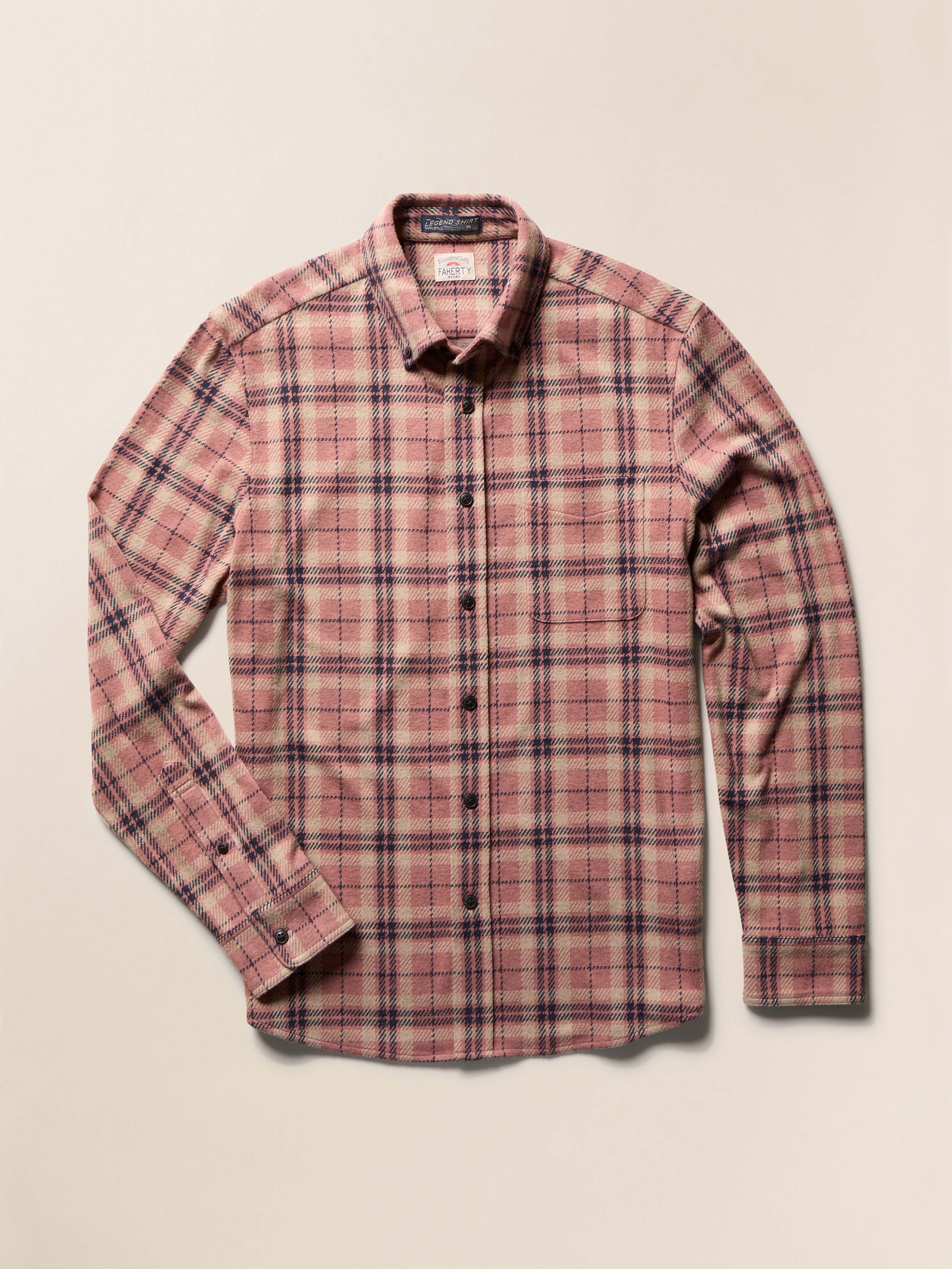 Legend™ Sweater Shirt (Single Pocket) - Sienna Night Plaid | Faherty Brand