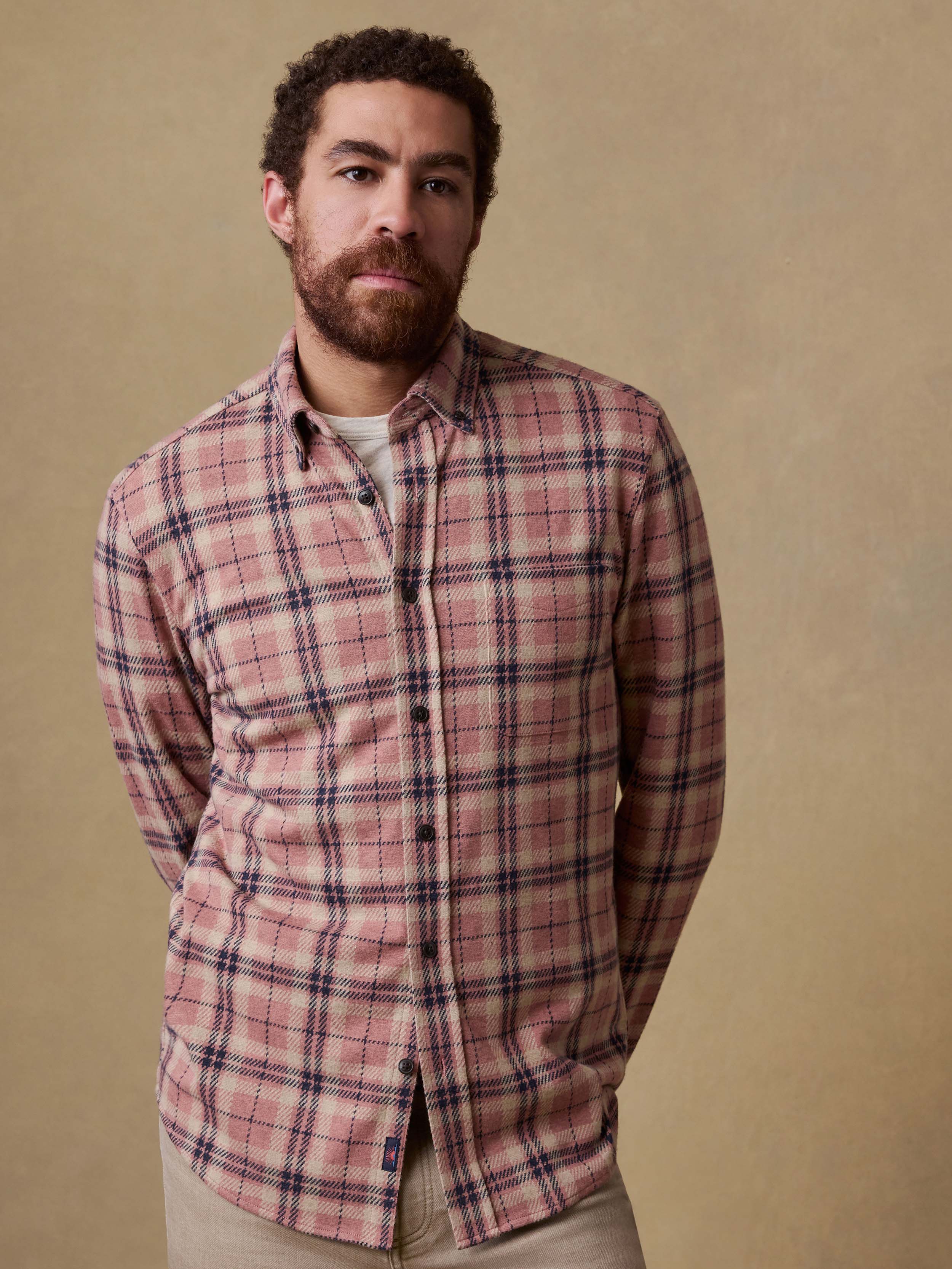 Legend™ Sweater Shirt (Single Pocket) - Sienna Night Plaid | Faherty Brand