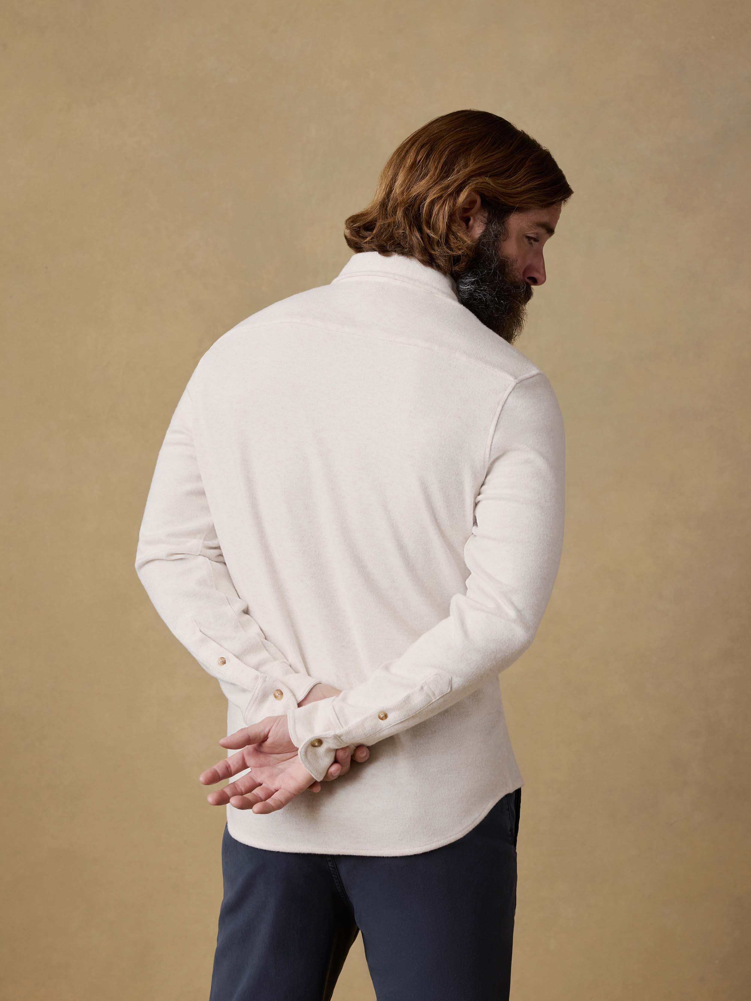 Legend™ Sweater Shirt (single Pocket) - Off White | Faherty Brand