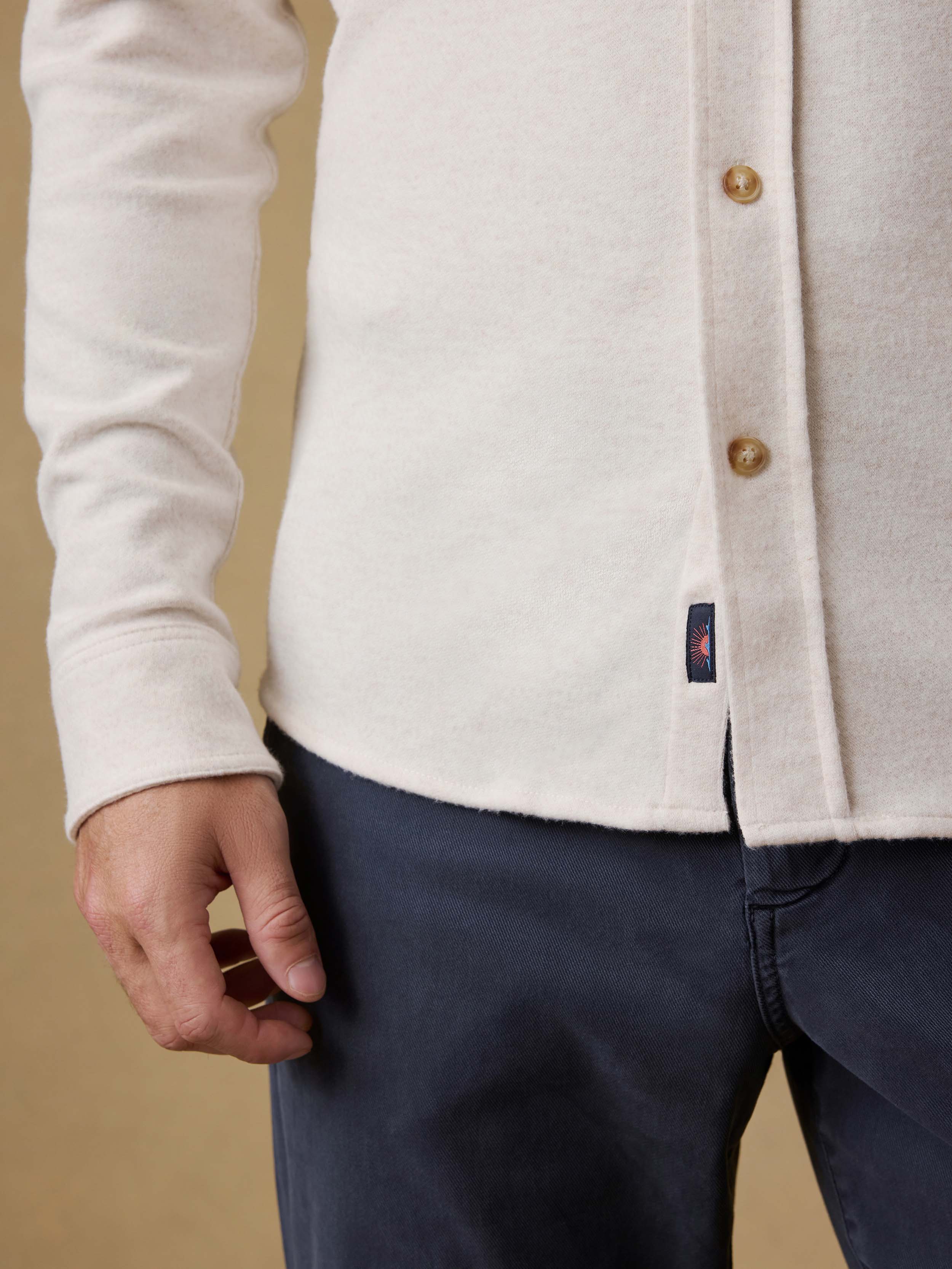 Legend™ Sweater Shirt (single Pocket) - Off White | Faherty Brand