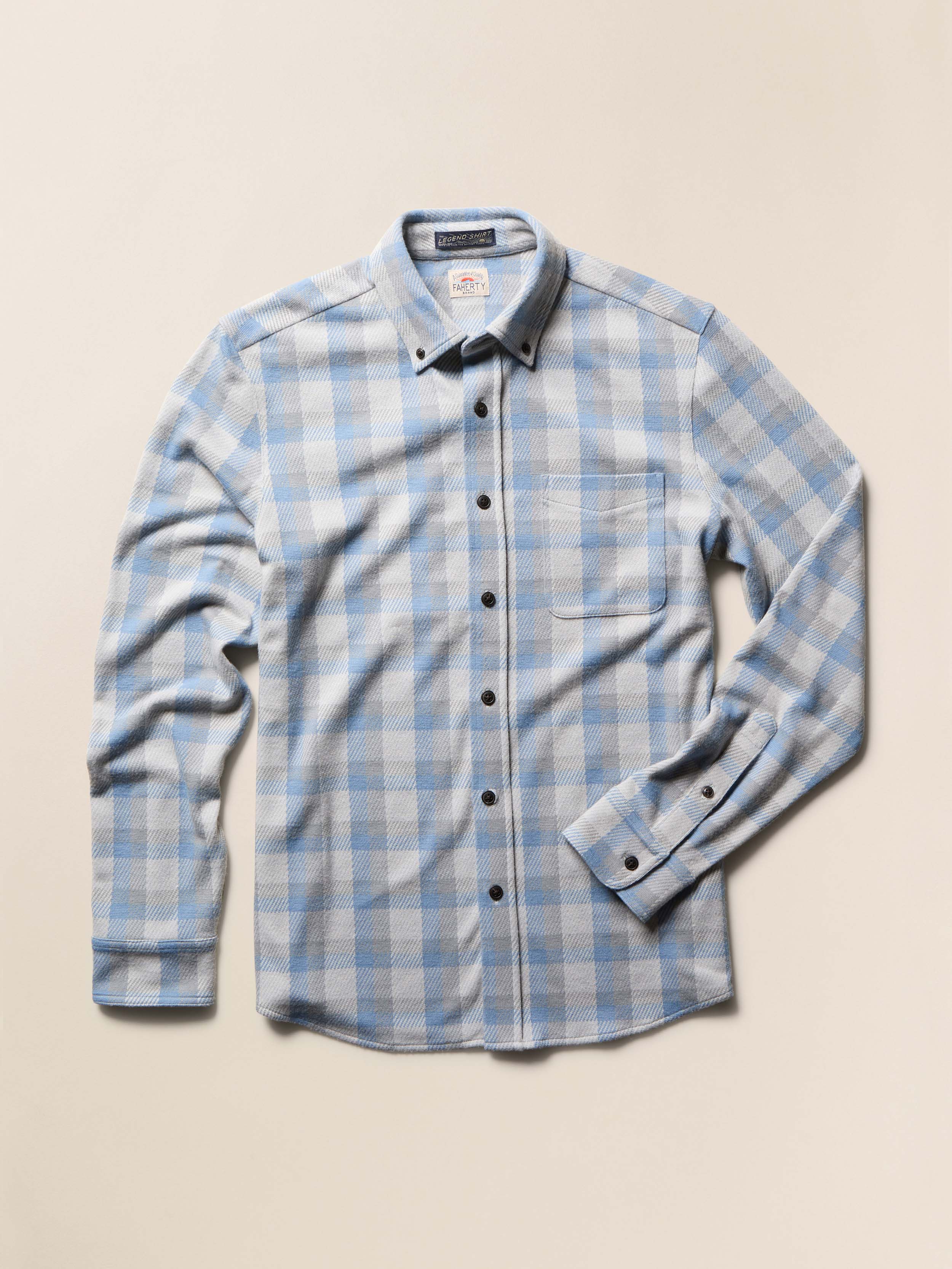Legend™ Sweater Shirt (Single Pocket) - Duck Creek Plaid | Faherty Brand