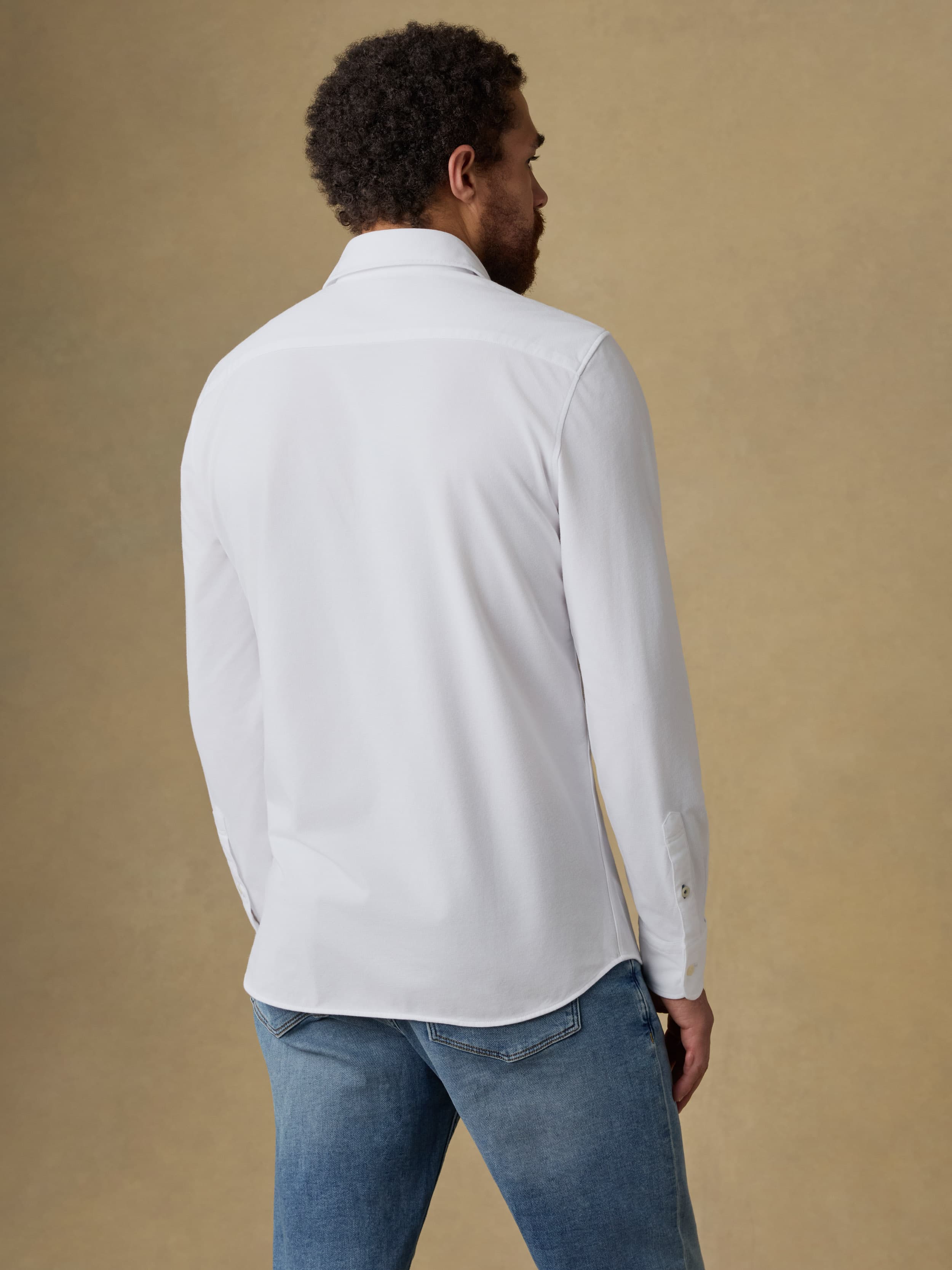 Costa Pique Shirt - Pure White | Faherty Brand