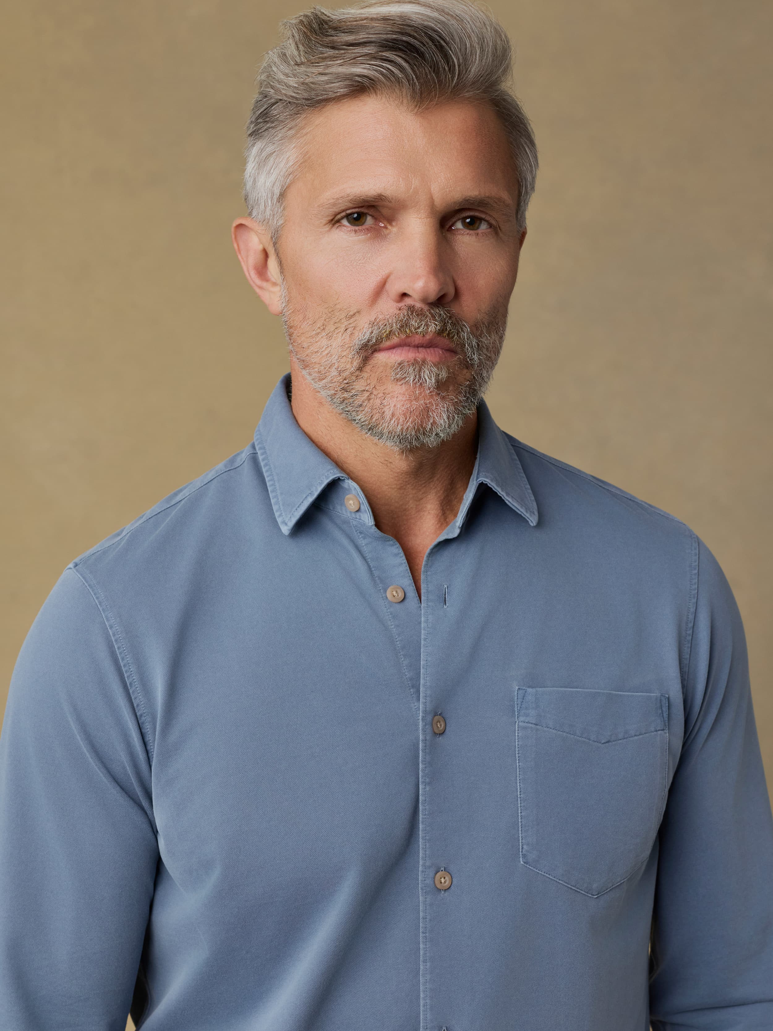 Costa Pique Shirt - Sea Cavern | Faherty Brand