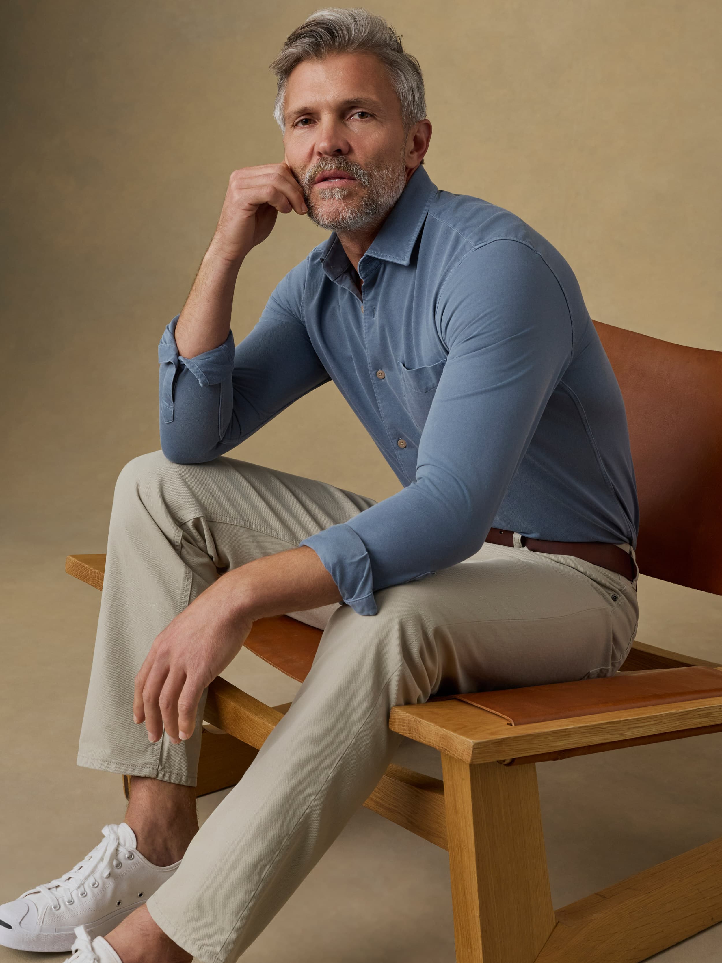Costa Pique Shirt - Sea Cavern | Faherty Brand
