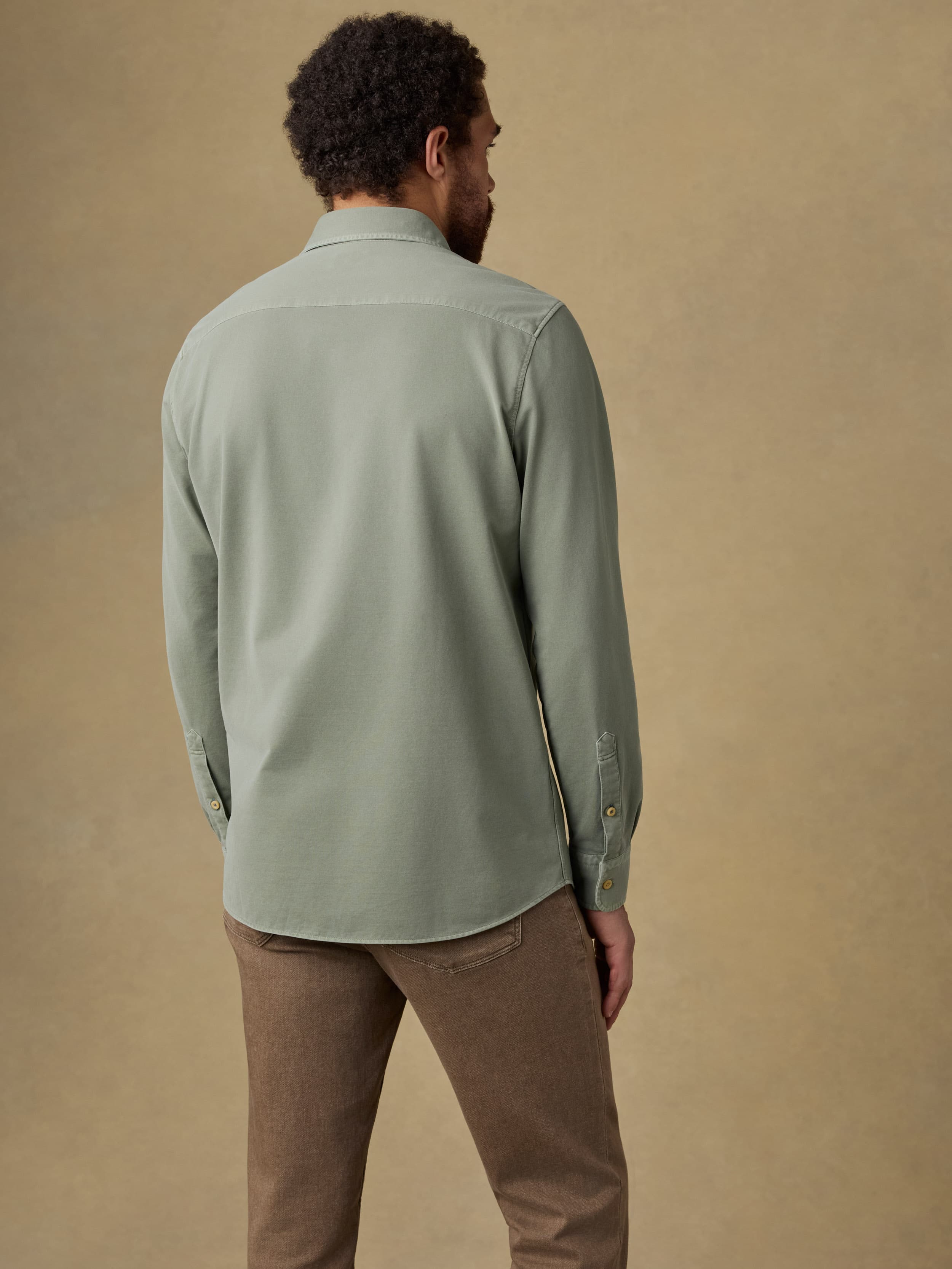 Costa Pique Shirt - Terrain Olive | Faherty Brand