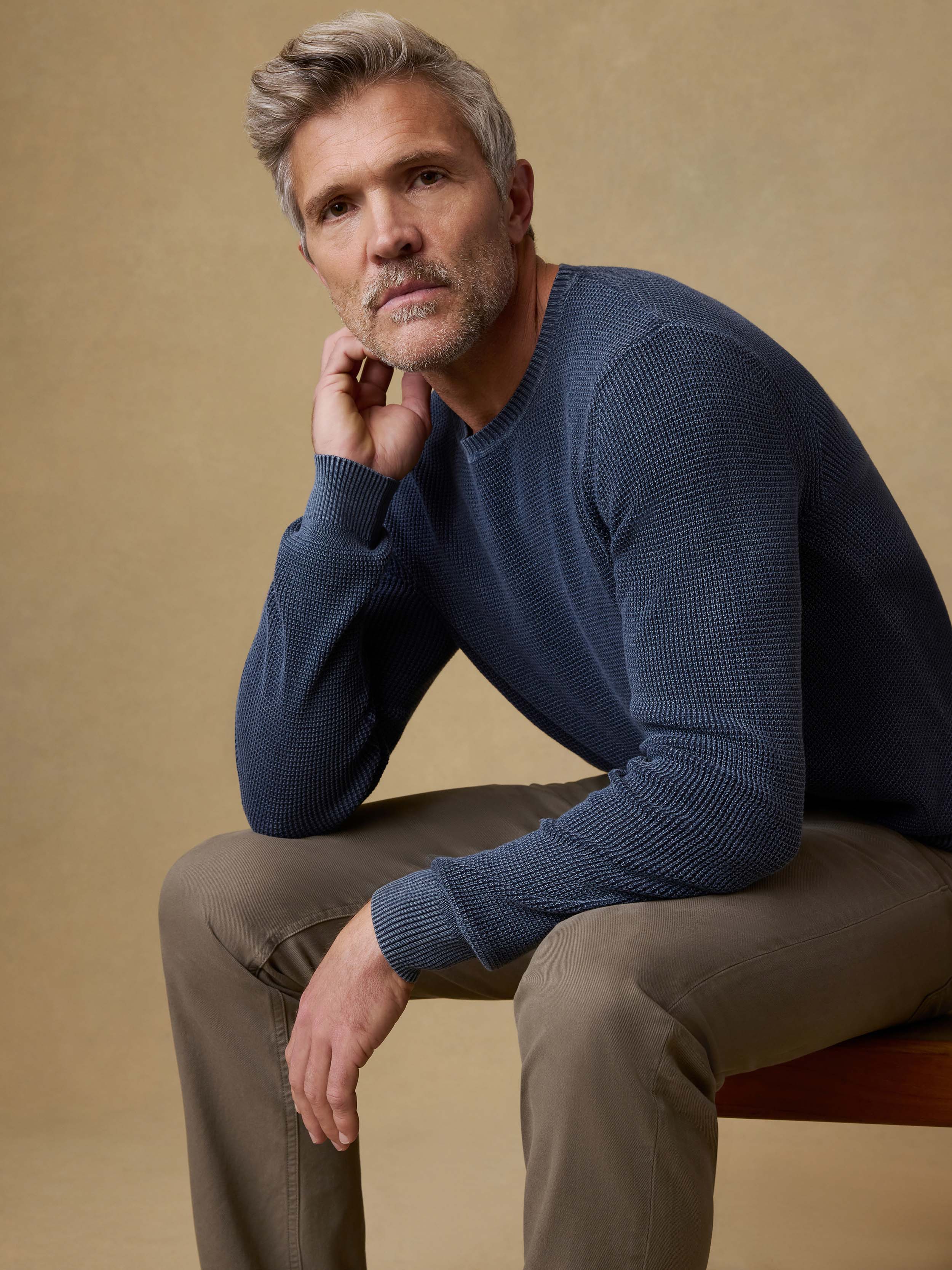 Sunwashed Crewneck Sweater - Blue Nights | Faherty Brand