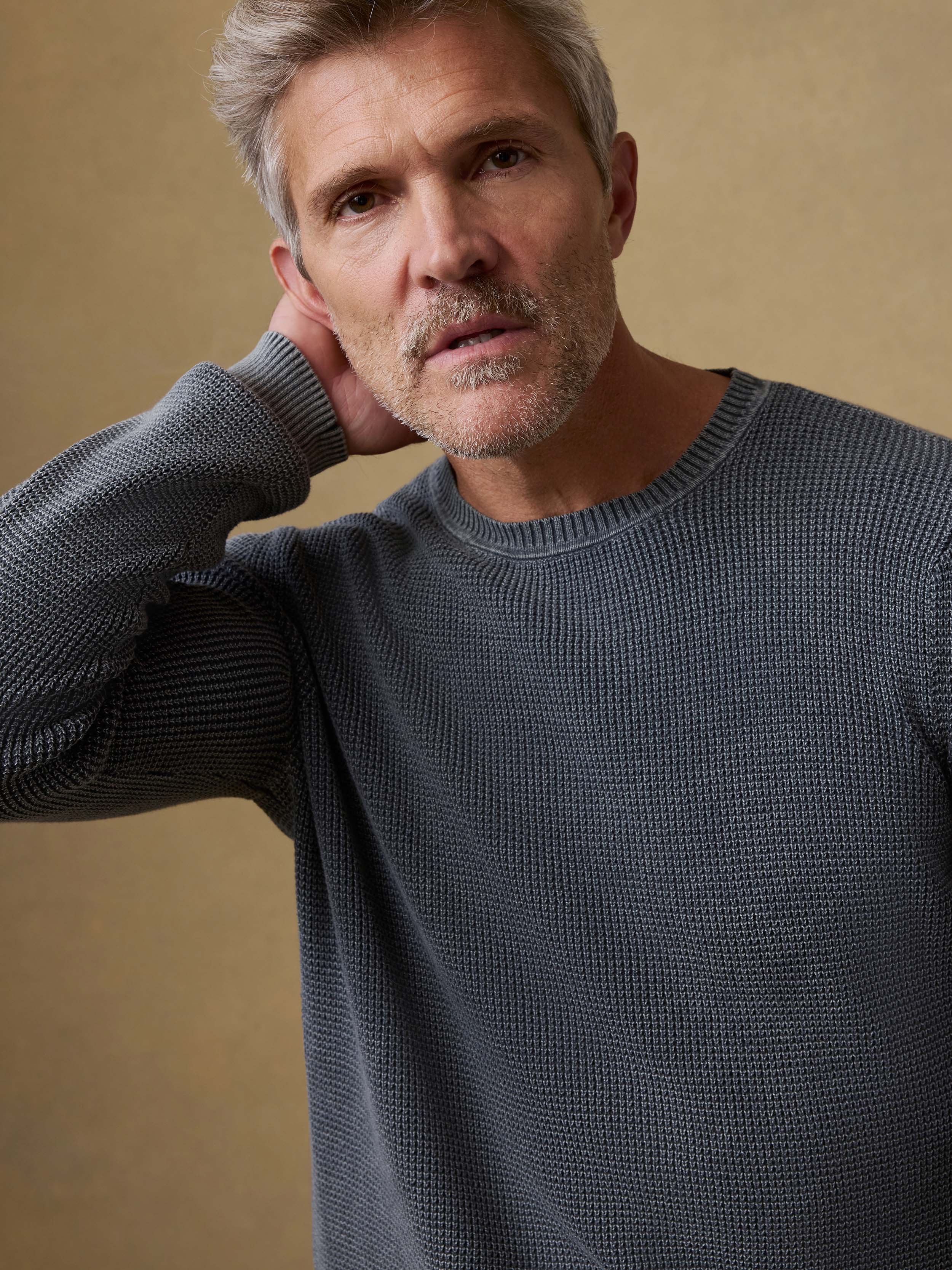 Sunwashed Crewneck Sweater - Faded Black | Faherty Brand