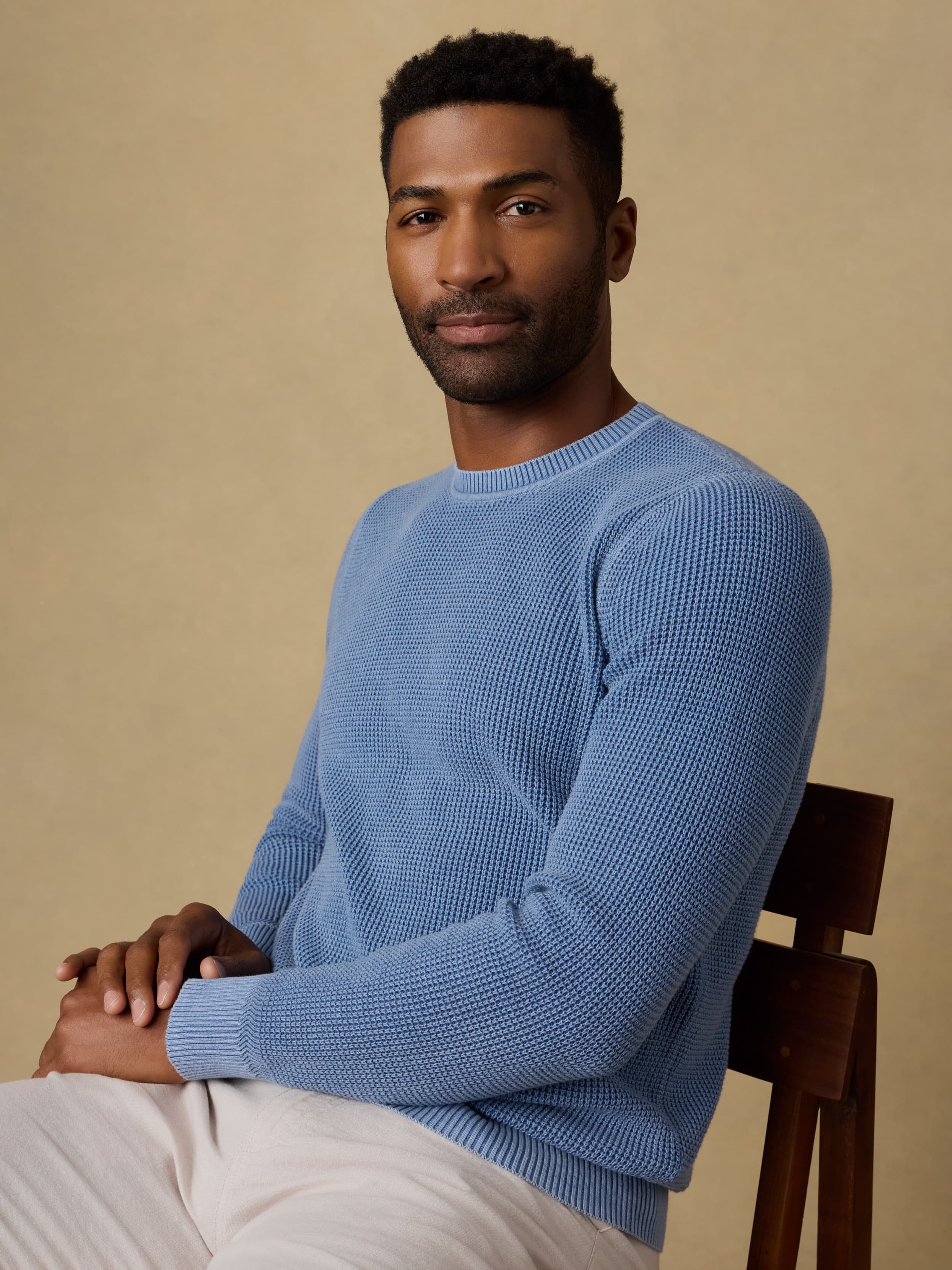 Sunwashed Crewneck Sweater - Blue Sea | Faherty Brand