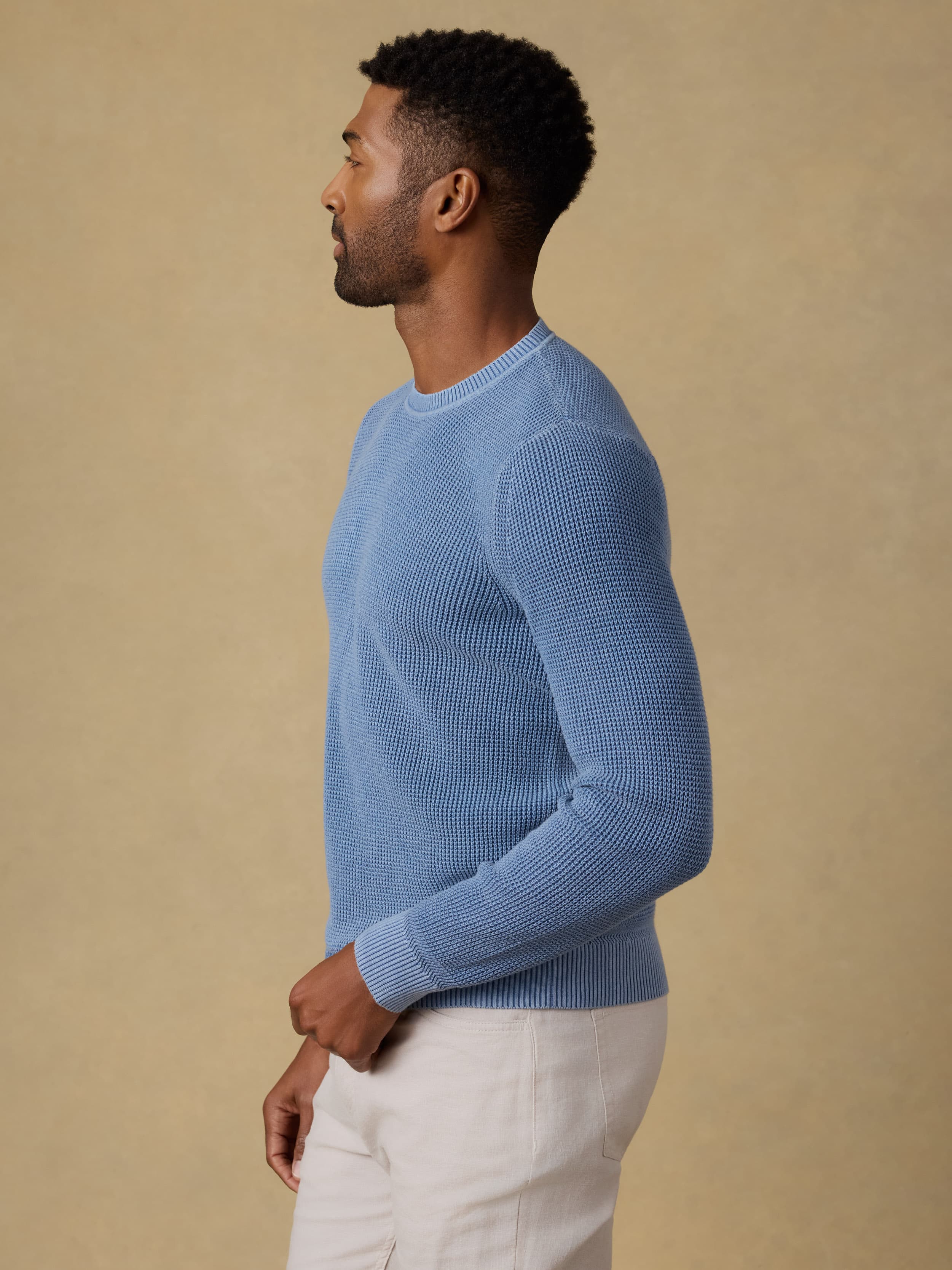 Sunwashed Crewneck Sweater - Blue Sea | Faherty Brand