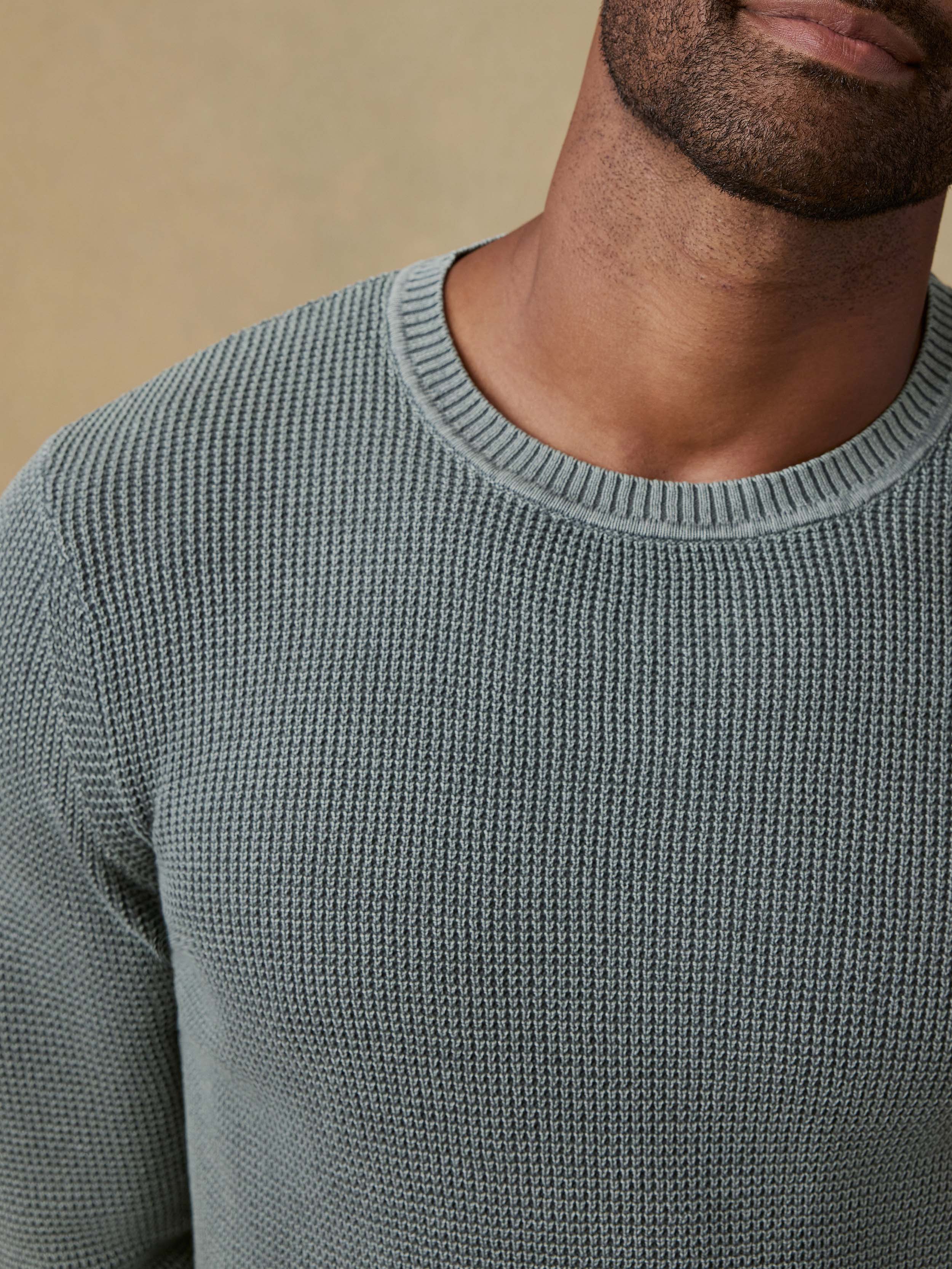 Sunwashed Crewneck Sweater - Mountain Olive | Faherty Brand