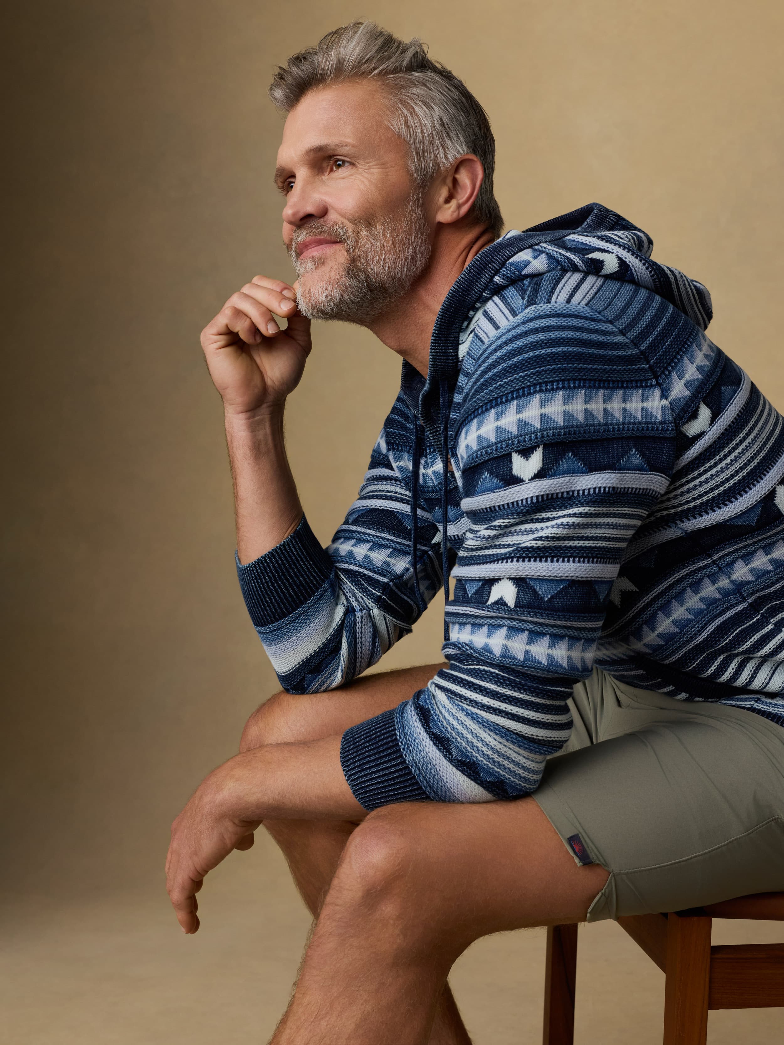 Indigo Hoodie - Indigo Rising Sky | Faherty Brand