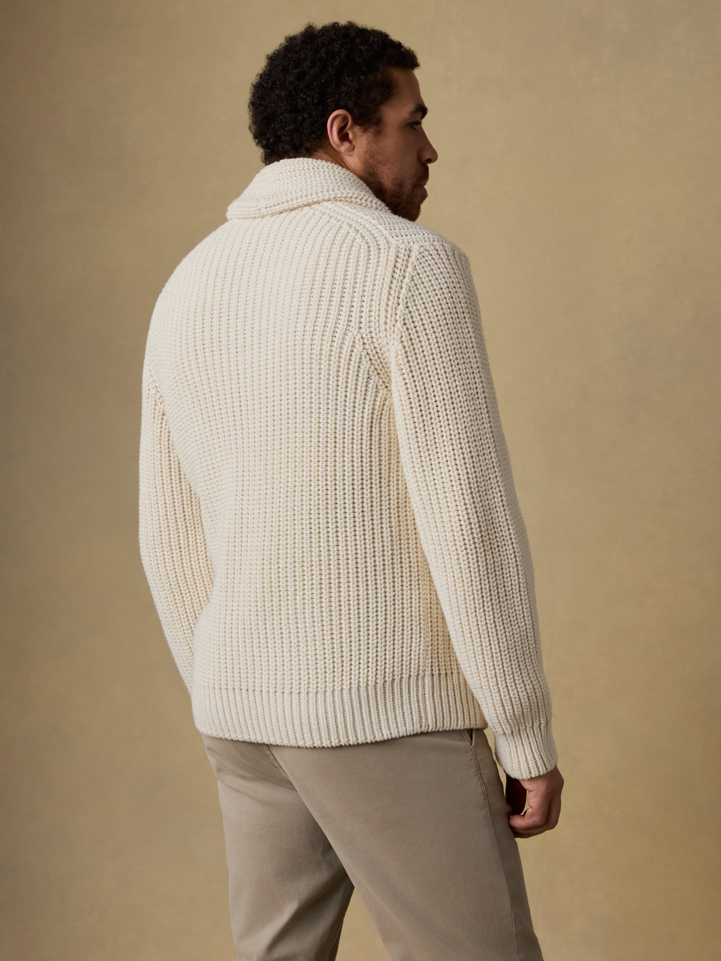 Pima Cotton Cardigan - Ivory Vista | Faherty Brand
