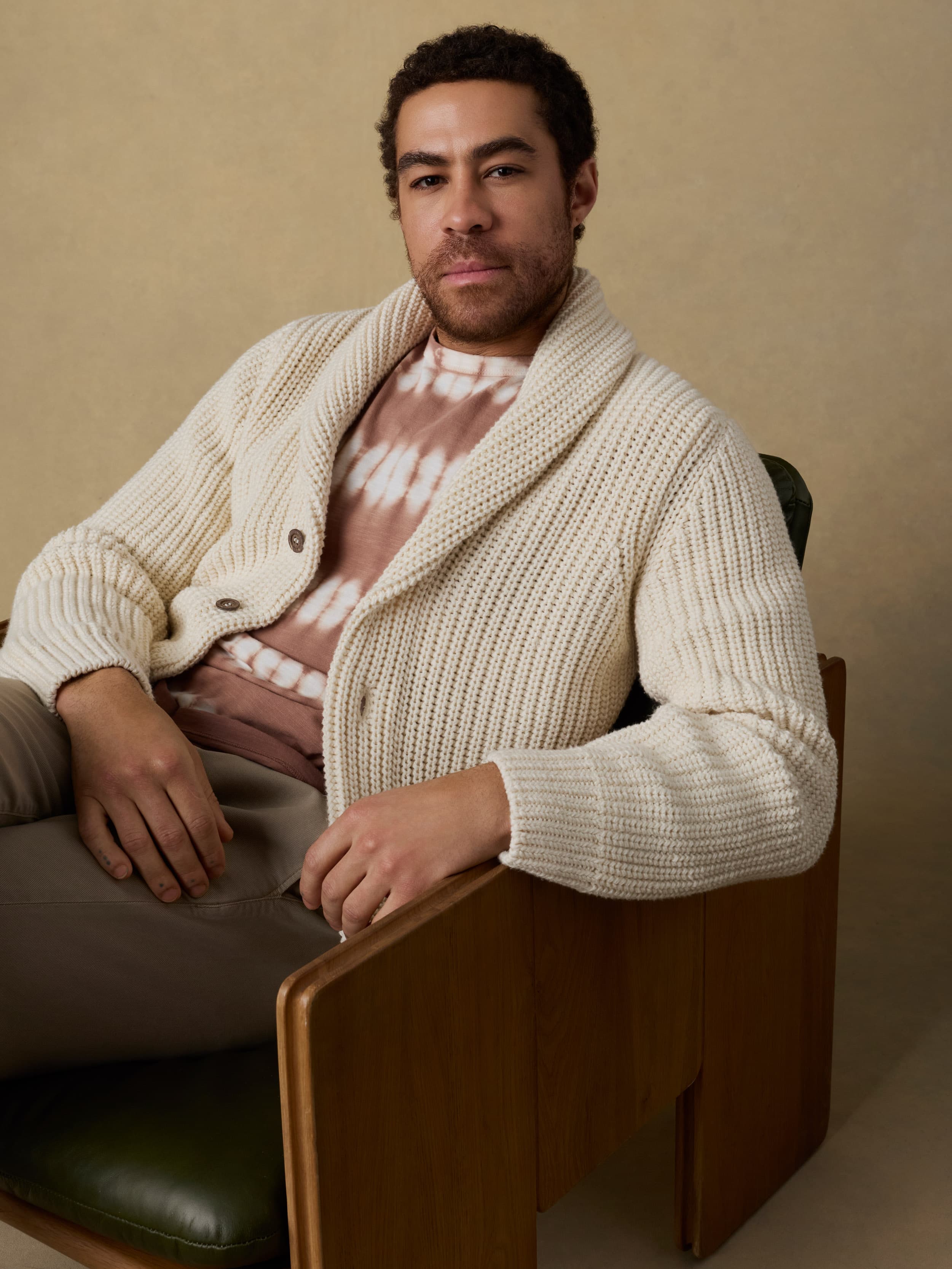 Pima Cotton Cardigan - Ivory Vista | Faherty Brand