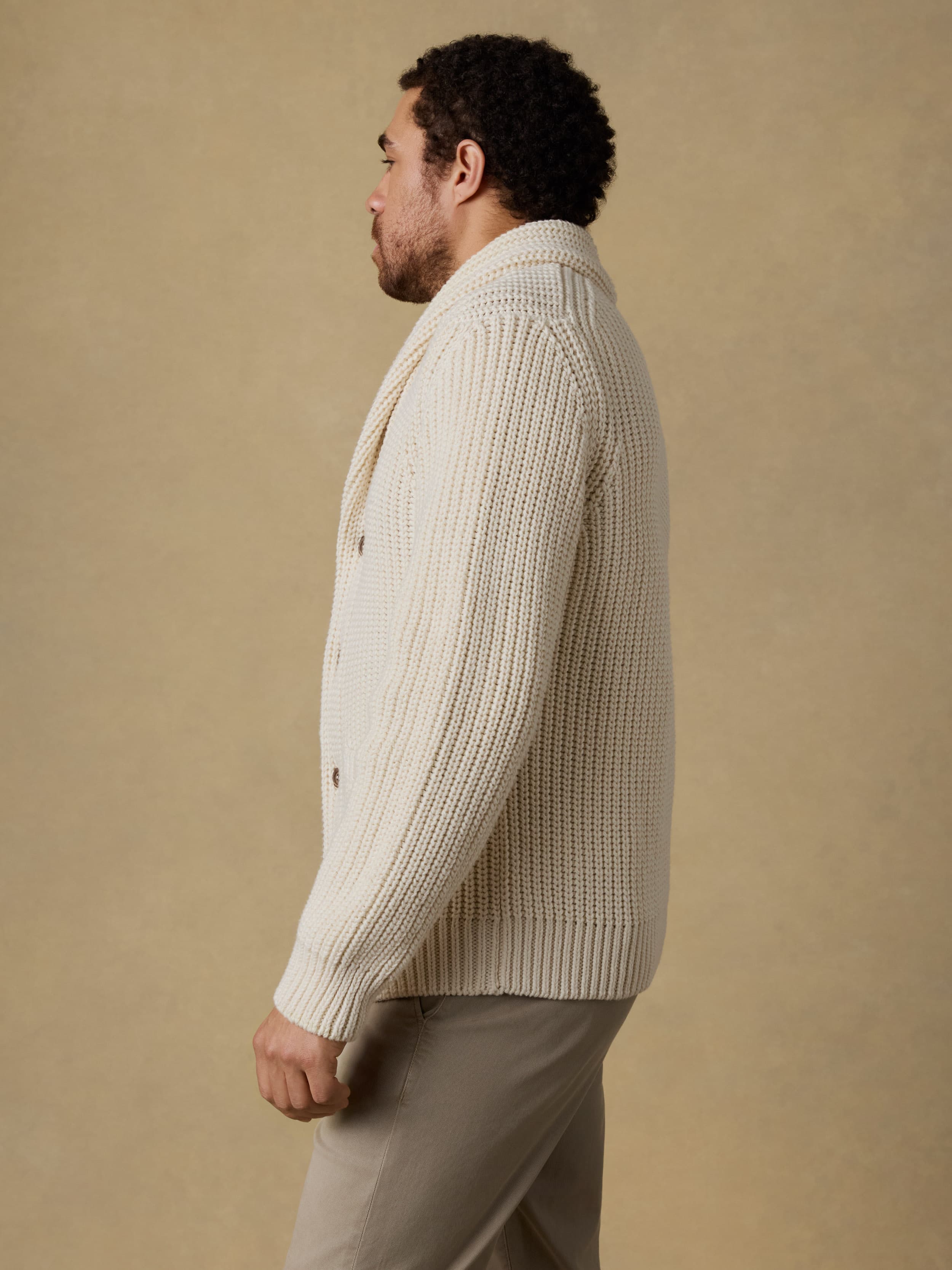 Pima Cotton Cardigan - Ivory Vista | Faherty Brand