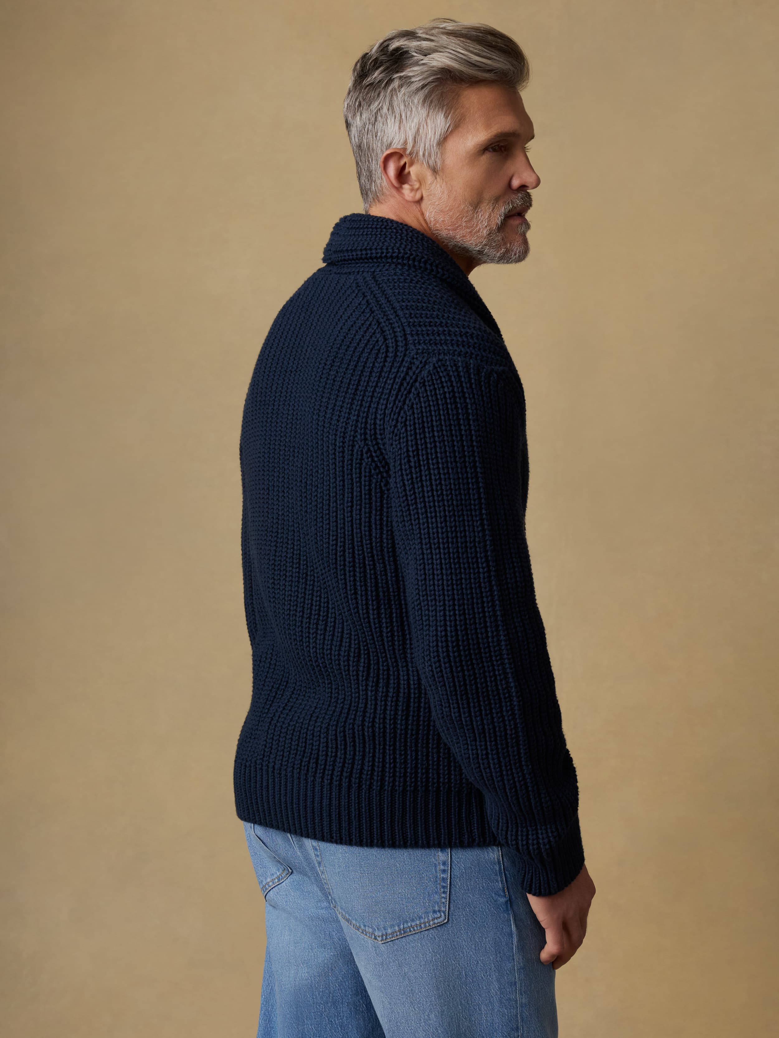 Pima Cotton Cardigan - Playa Navy | Faherty Brand