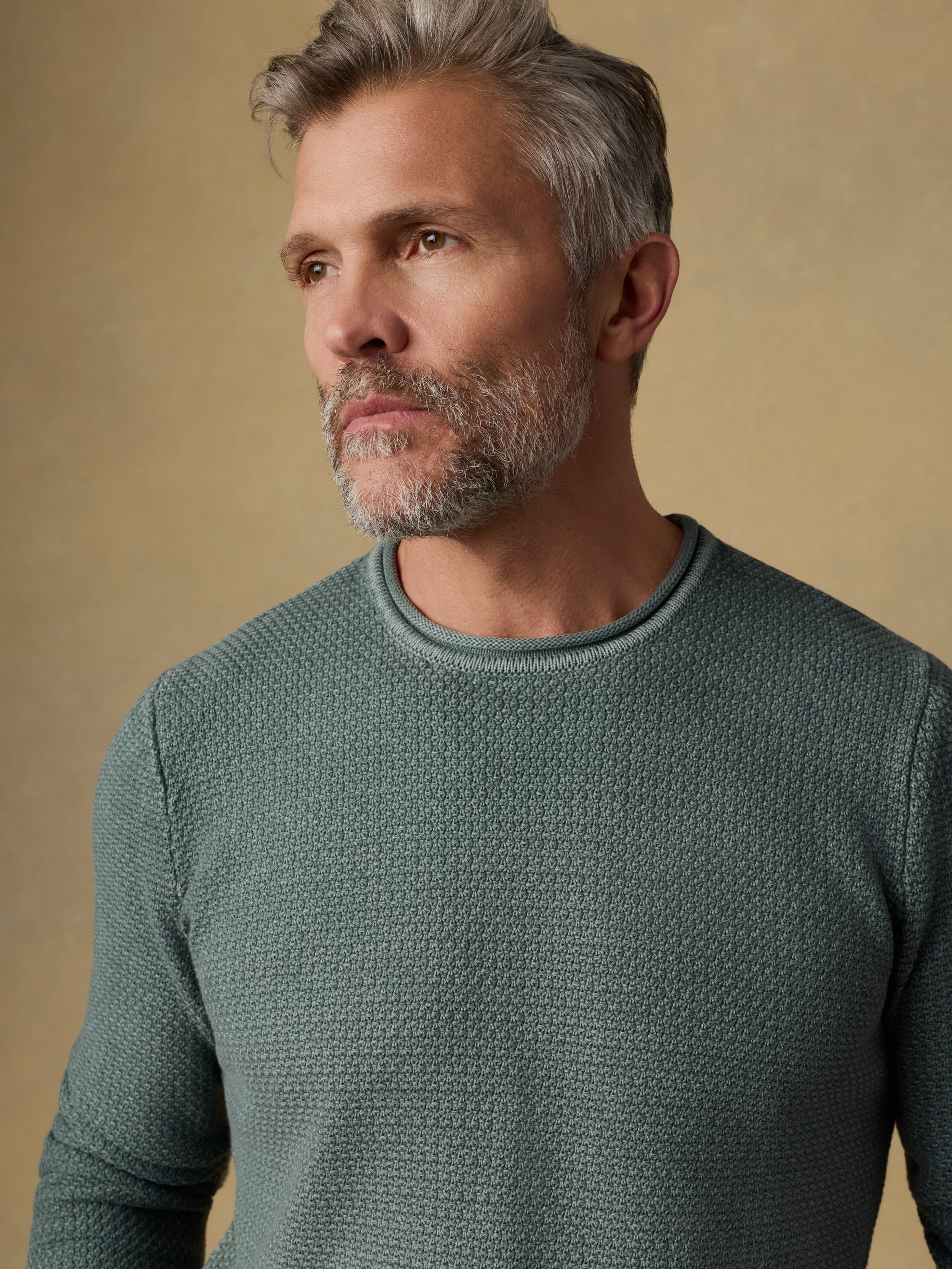 Sunwashed Dockside Sweater - Mountain Olive | Faherty Brand
