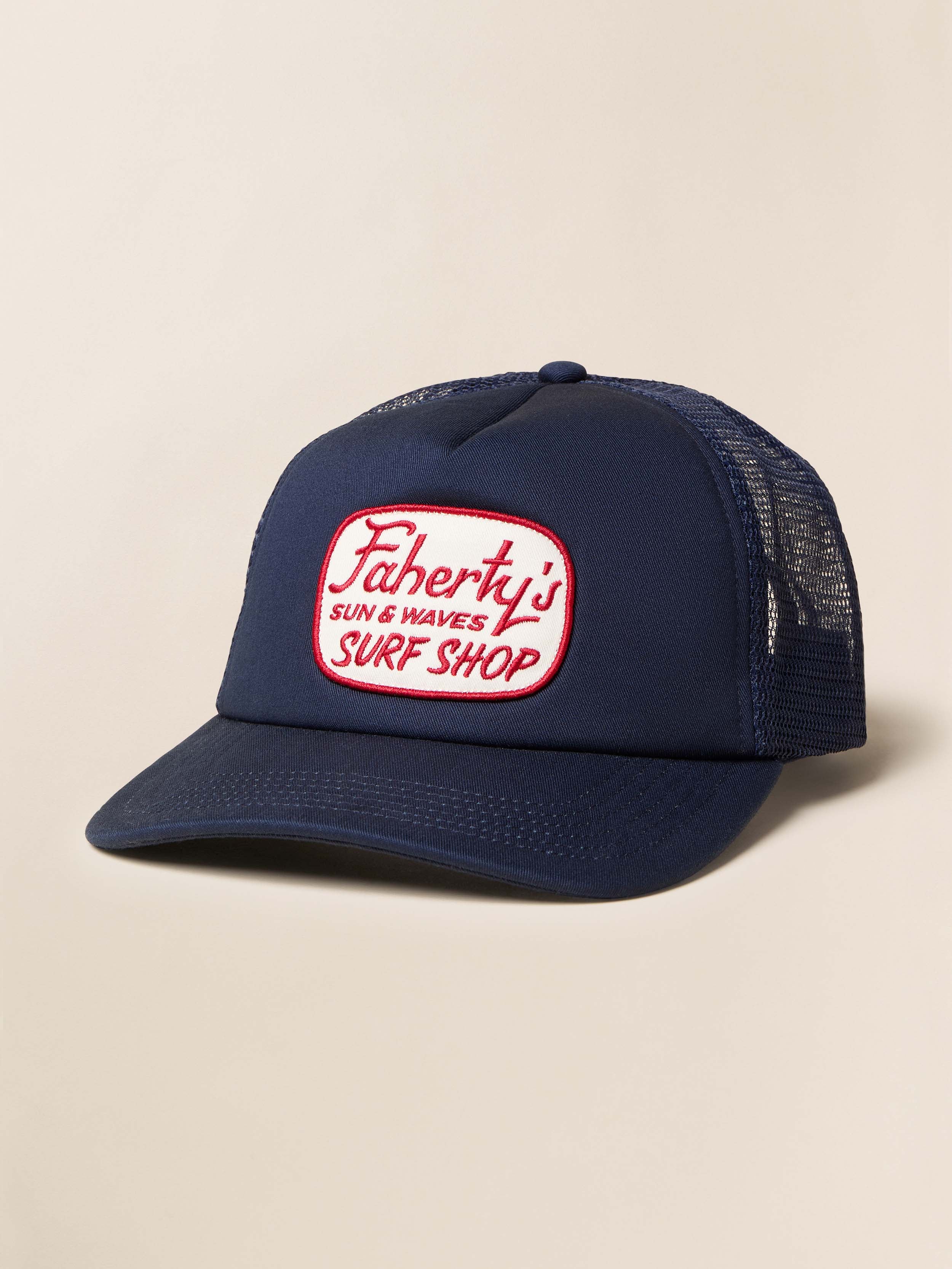 Surf Shop Trucker Hat - Blue Nights | Faherty Brand