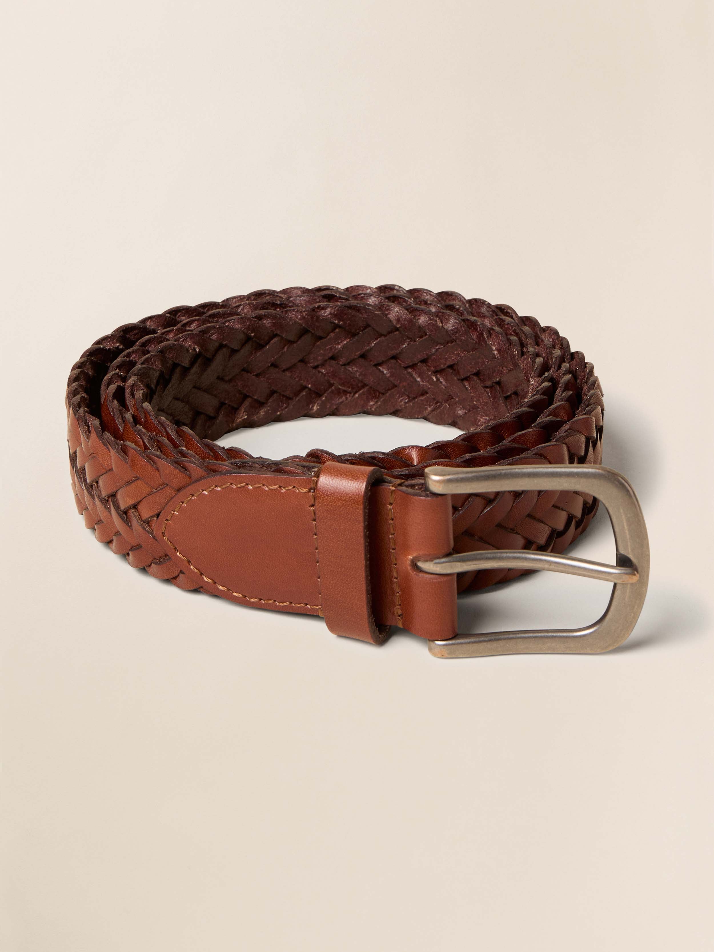 Men's Braided Belt - Saddle Brown | Faherty Brand