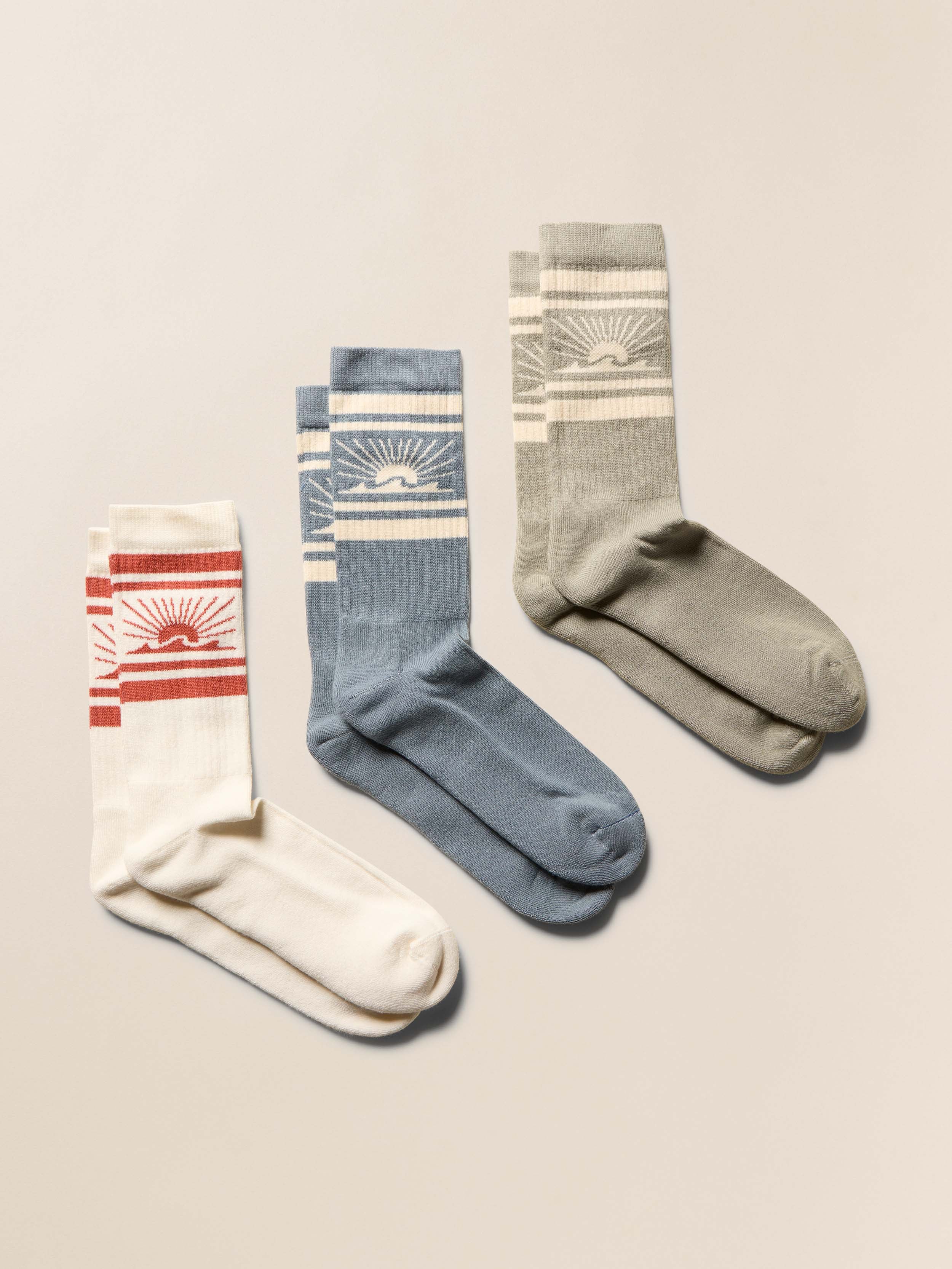Sun & Waves 3 Pack Sock - Dawn Coast | Faherty Brand
