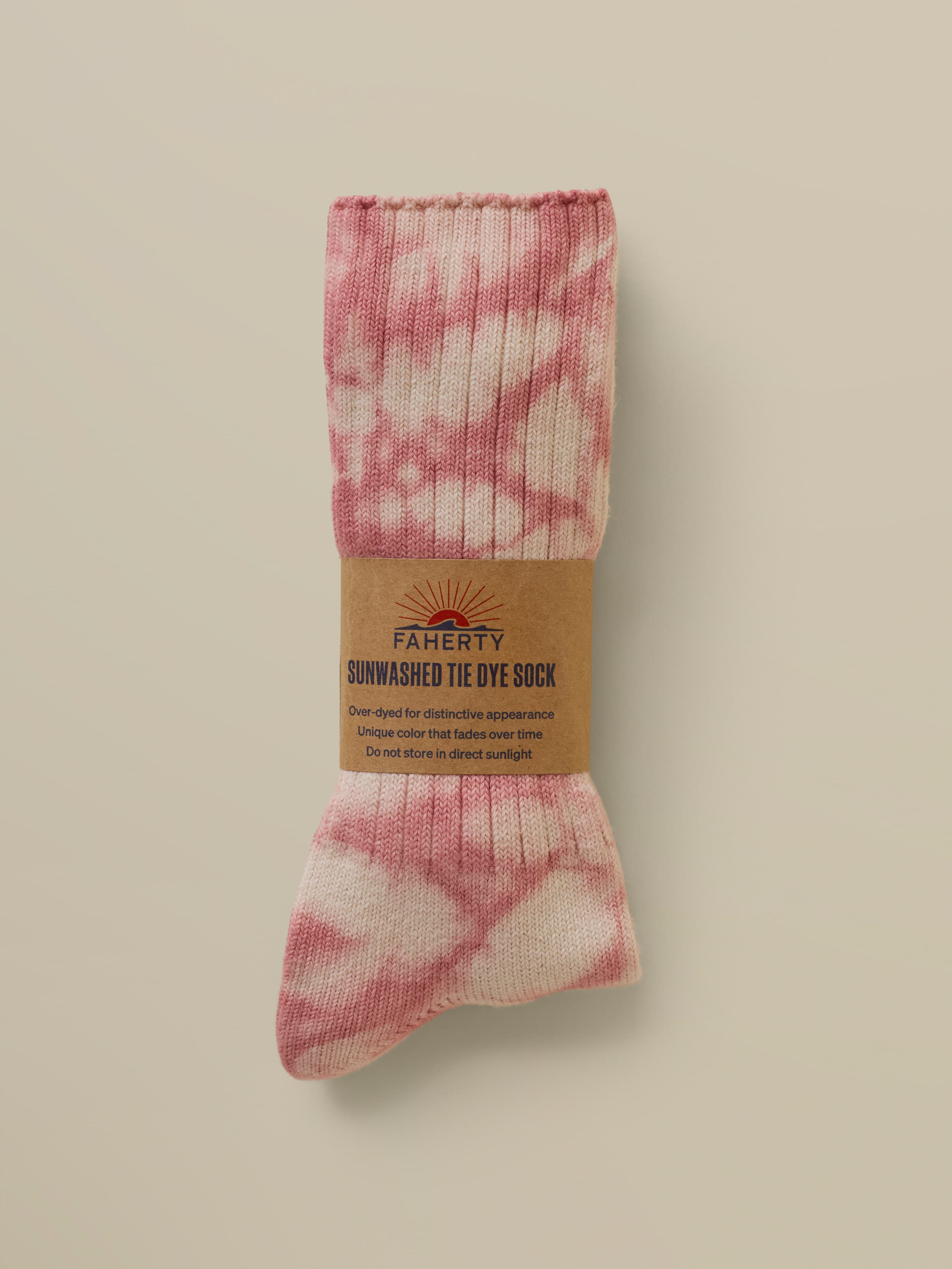 Sunwashed Tie Dye Sock - Faded Flag | Faherty Brand