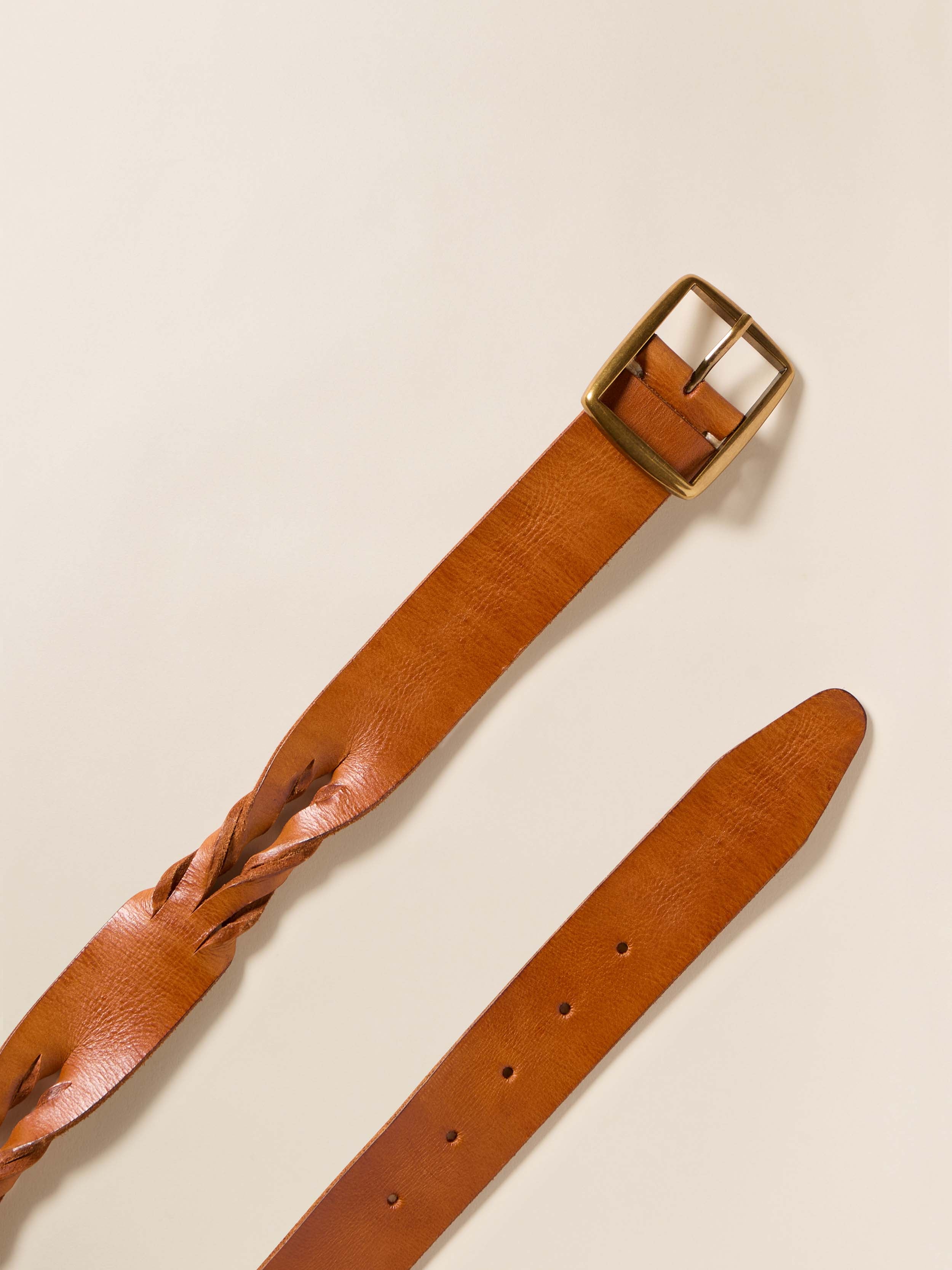 Women's Mix Braided Belt - Maple Brown | Faherty Brand