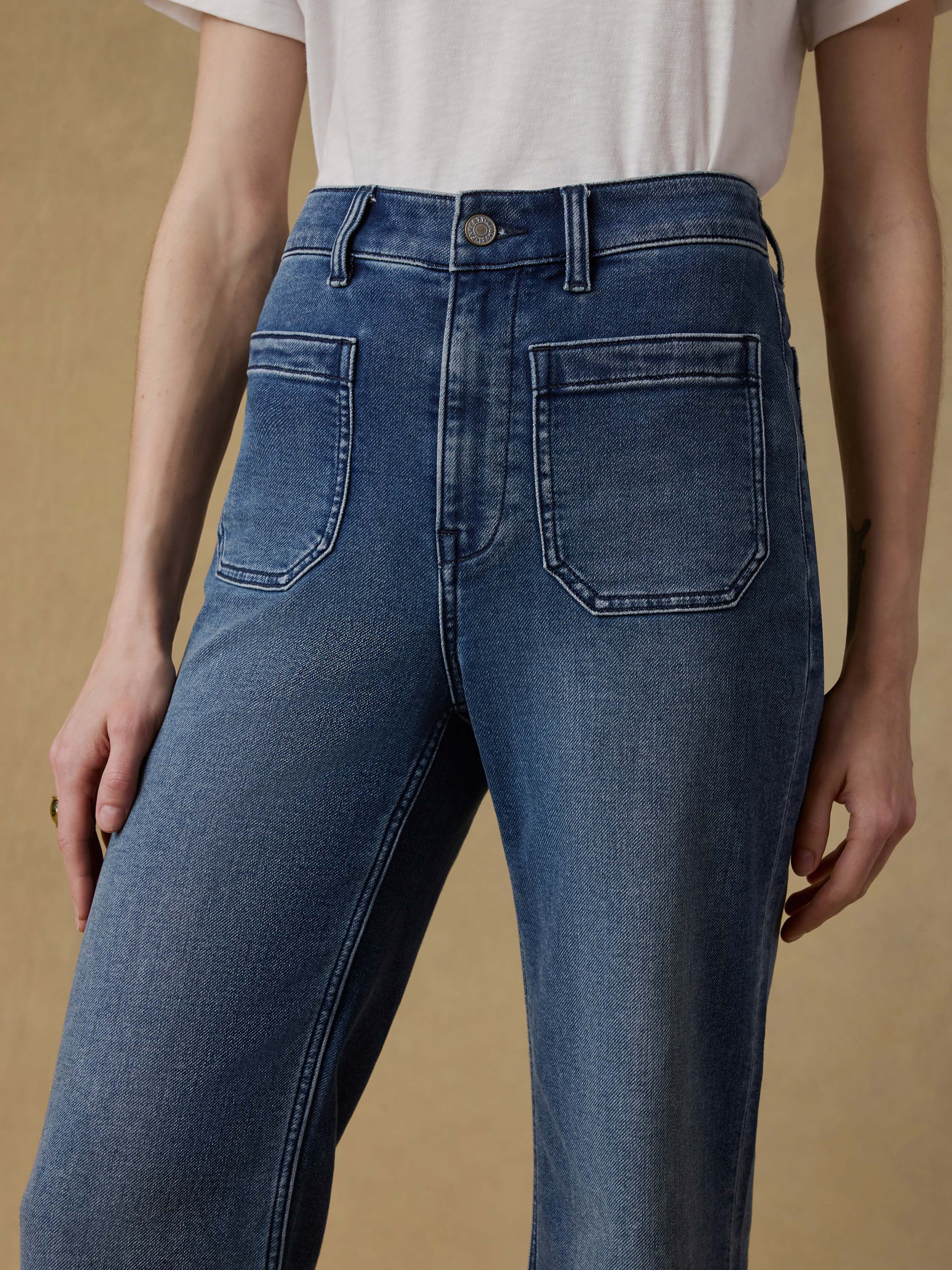 Stretch Terry Patch Pocket Ankle Pant - Riverton | Faherty Brand