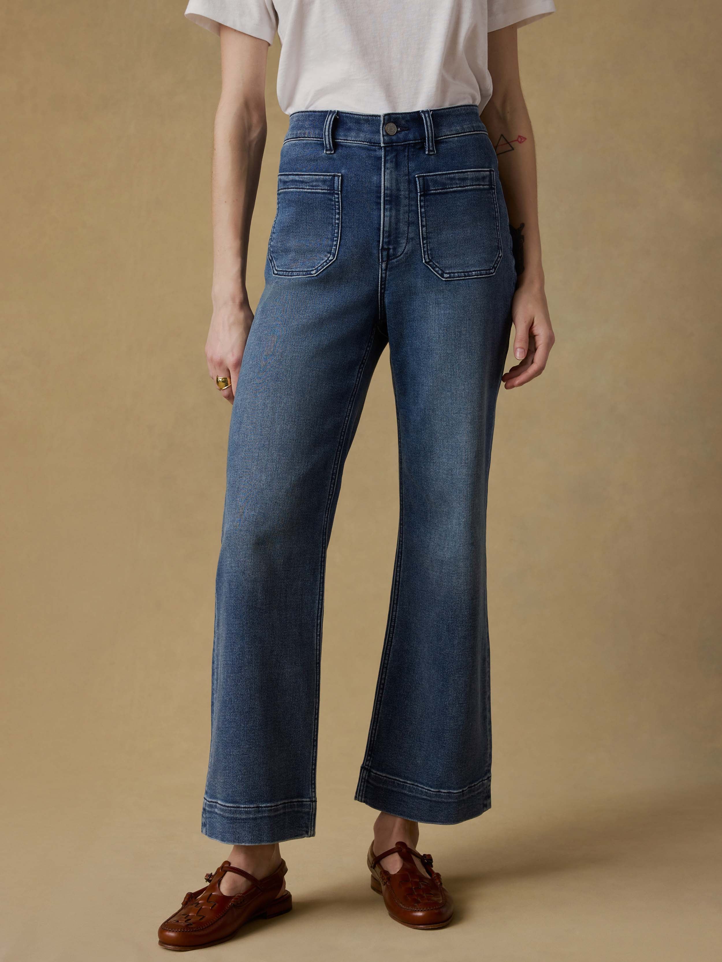 Stretch Terry Patch Pocket Ankle Pant - Riverton | Faherty Brand