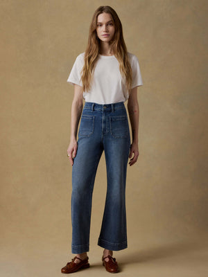 Stretch Terry Patch Pocket Ankle Pant - Riverton