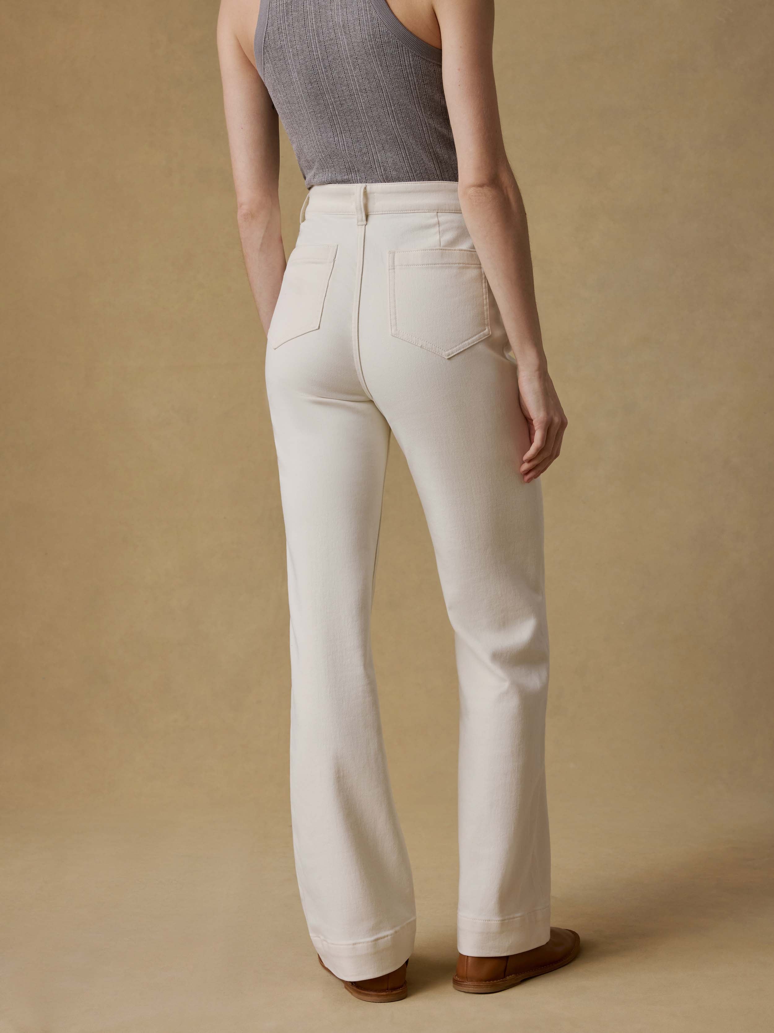 Stretch Terry Patch Pocket Pant - Egret | Faherty Brand