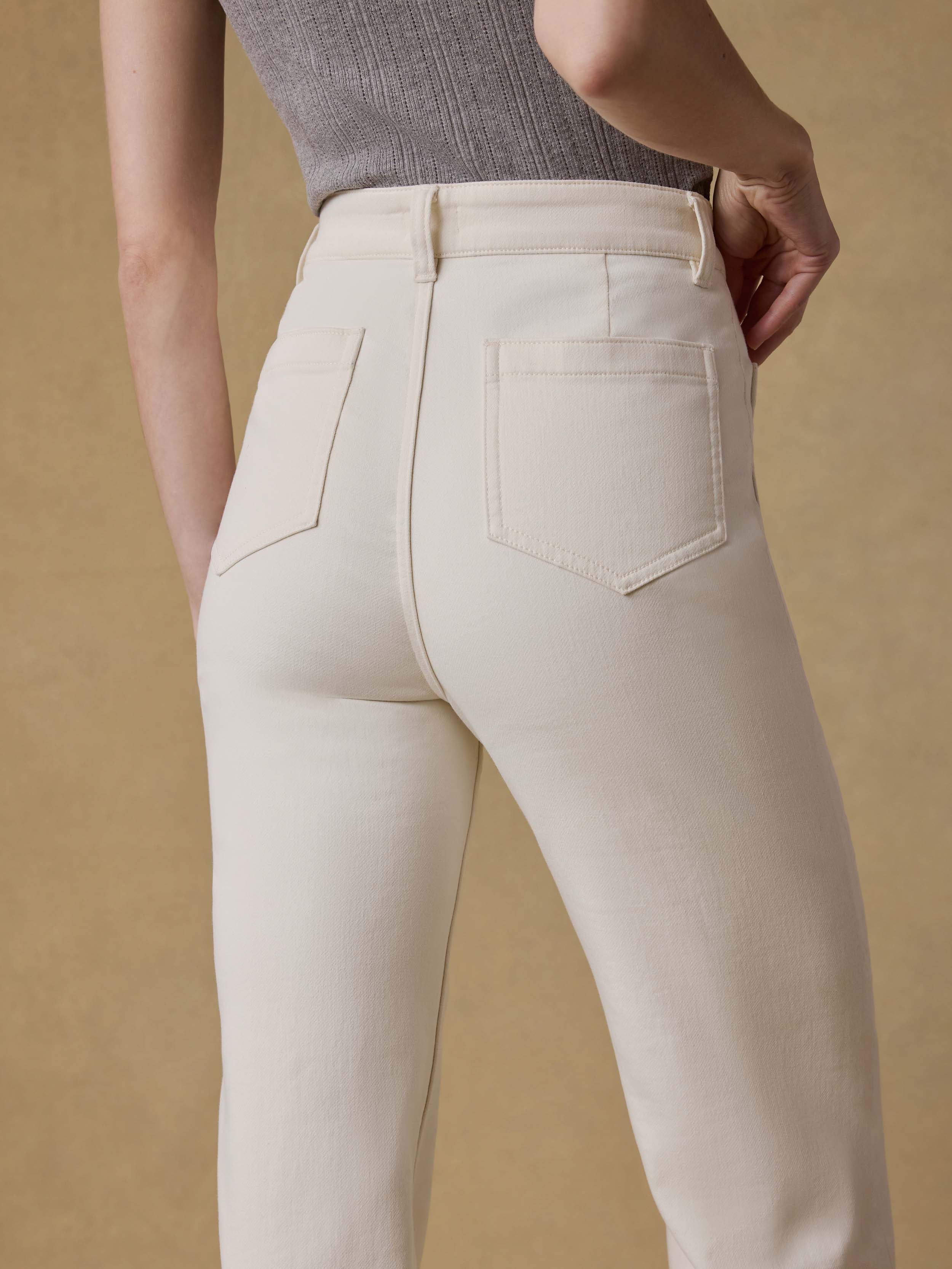 Stretch Terry Patch Pocket Pant - Egret | Faherty Brand