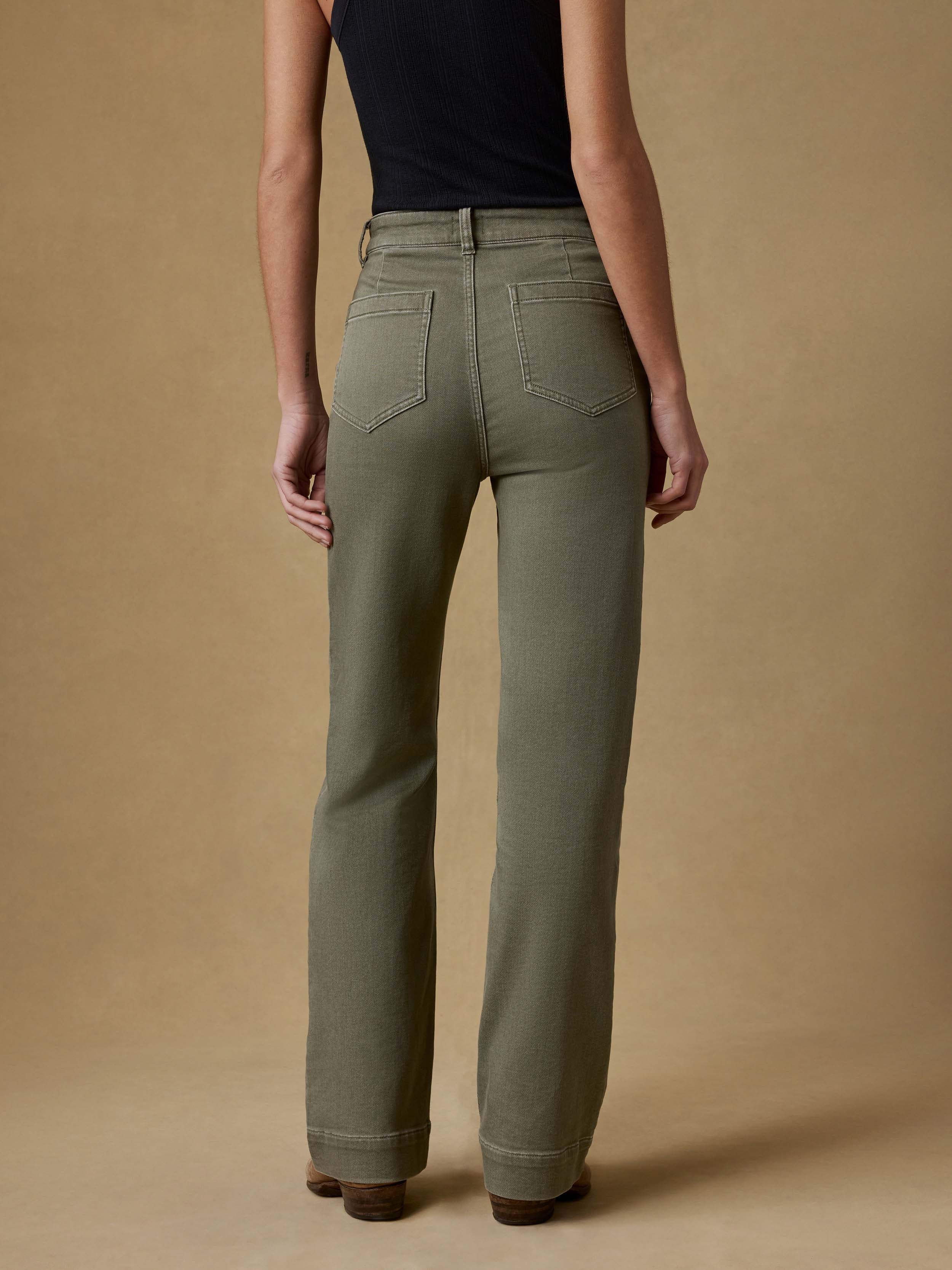 Stretch Terry Patch Pocket Pant - Island Olive | Faherty Brand