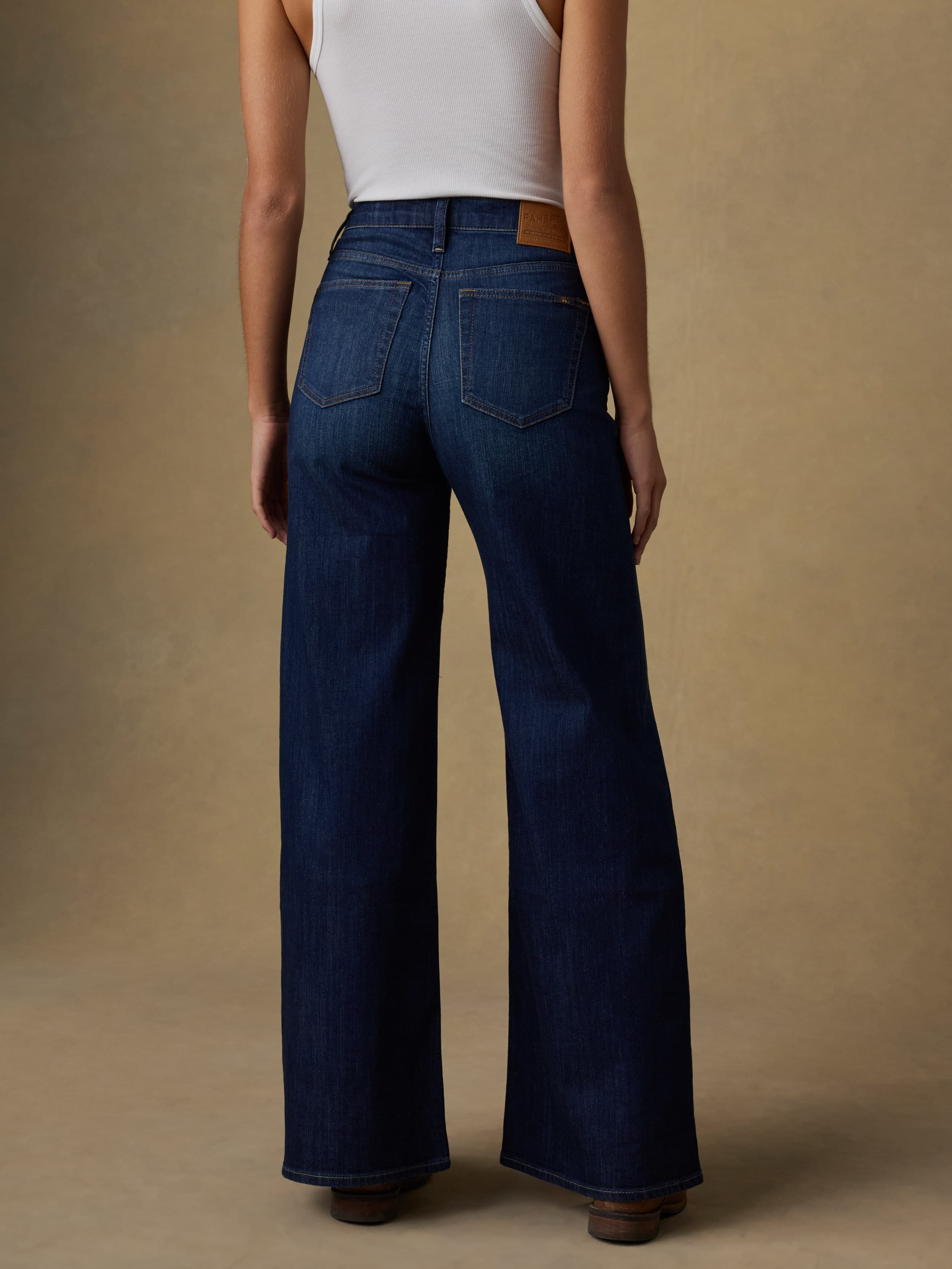 Saturday Denim Wide Leg - Dark Sea Wash | Faherty Brand